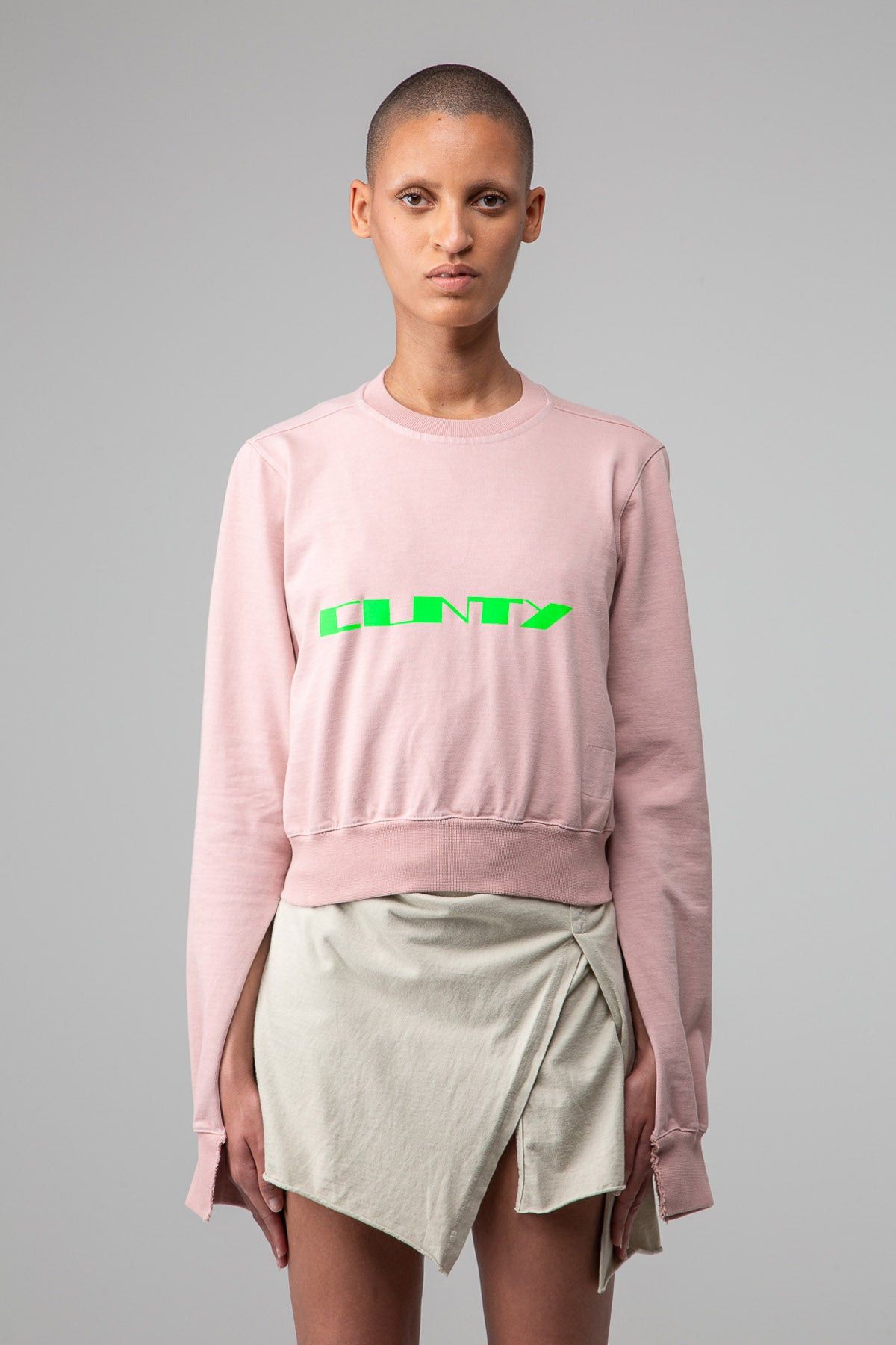 Rick Owens $505 Rick Owens DRKSHDW "cunty" Cropped Sweater Size M / US 6-8 / IT 42-44 - 1 Thumbnail