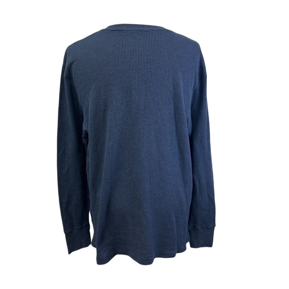 Joe Boxer Joe Boxer Mens 3XL Blue Waffled Long Sleeve Henley Shirt Size US XXL / EU 58 / 5 - 3 Thumbnail