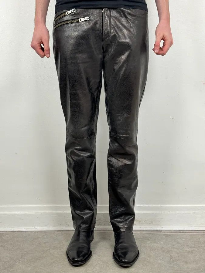Versace Versace Black Multi-Zips Biker Leather Pants Size US 32 / EU 48 - 2 Thumbnail