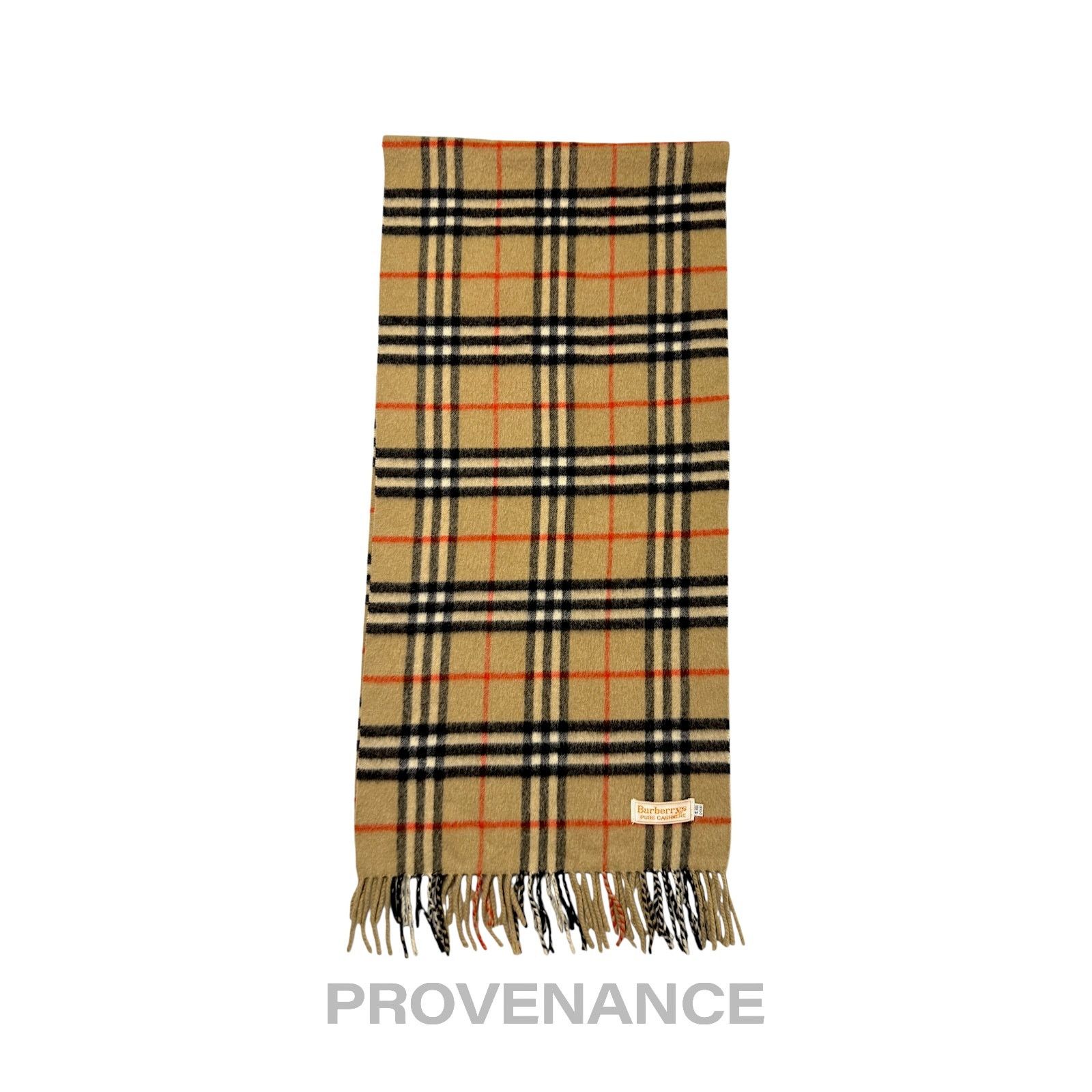 Burberry 🔴 Vintage Burberrys Scarf Nova Check 100% PURE CASHMERE Size ONE SIZE - 3 Thumbnail