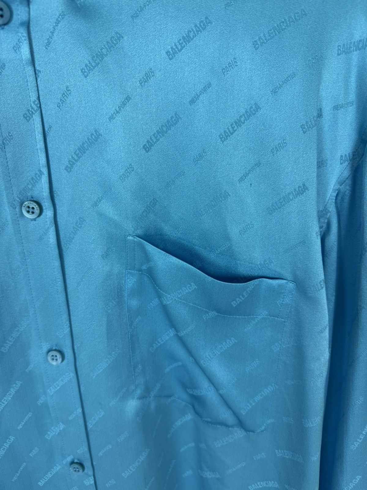 Balenciaga Balenciaga Silk Monogram Shirt Size XS / US 0-2 / IT 36-38 - 4 Thumbnail