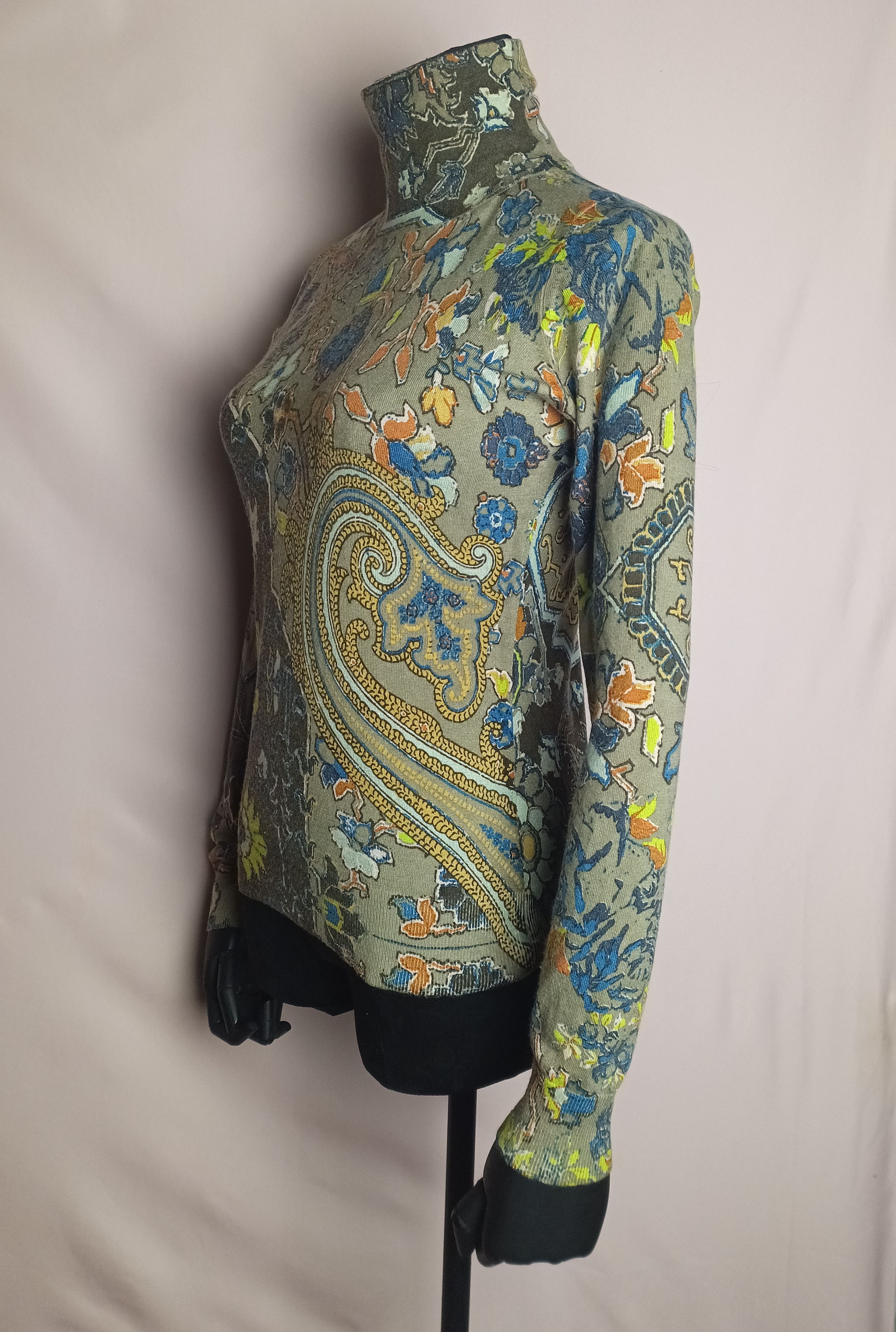 Etro ETRO Milano Paisley Print High Neck Jumper Size M / US 6-8 / IT 42-44 - 3 Thumbnail