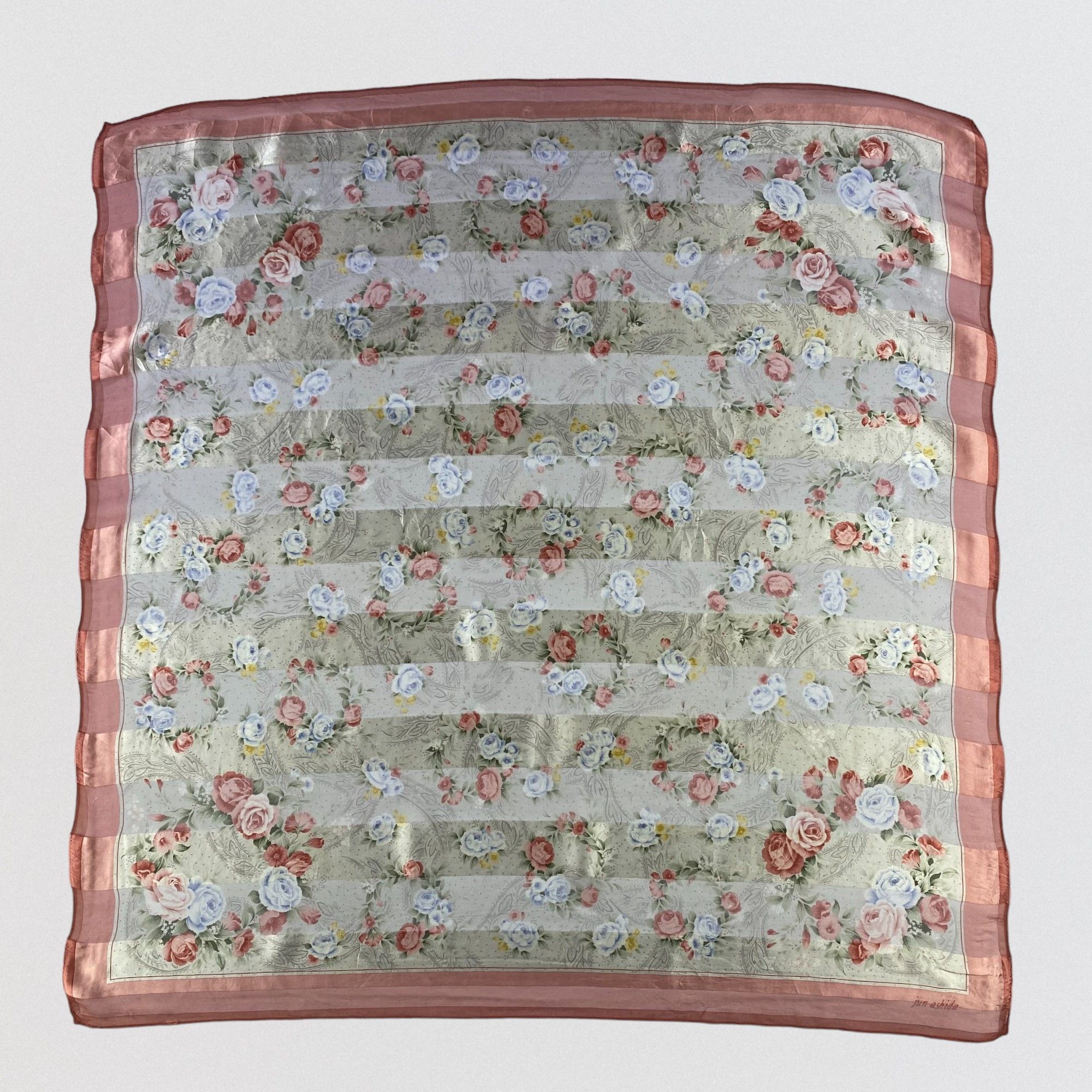 Japanese Brand × Vintage Vintage Japanese Brand Jun Ashida Silk Scarf SS035 Size ONE SIZE - 1 Thumbnail