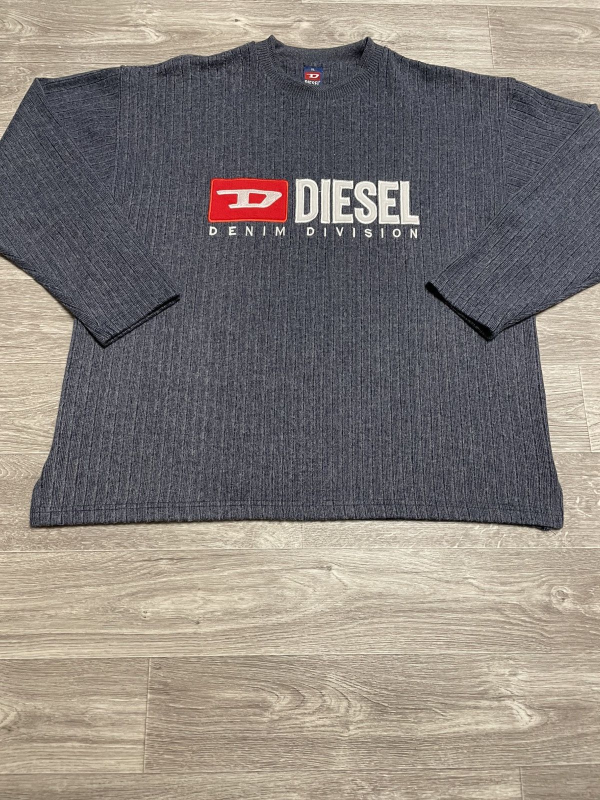 Diesel Vintage Diesel Big Logo Ribbed Sweatshirt 90s Size US XL / EU 56 / 4 - 3 Thumbnail