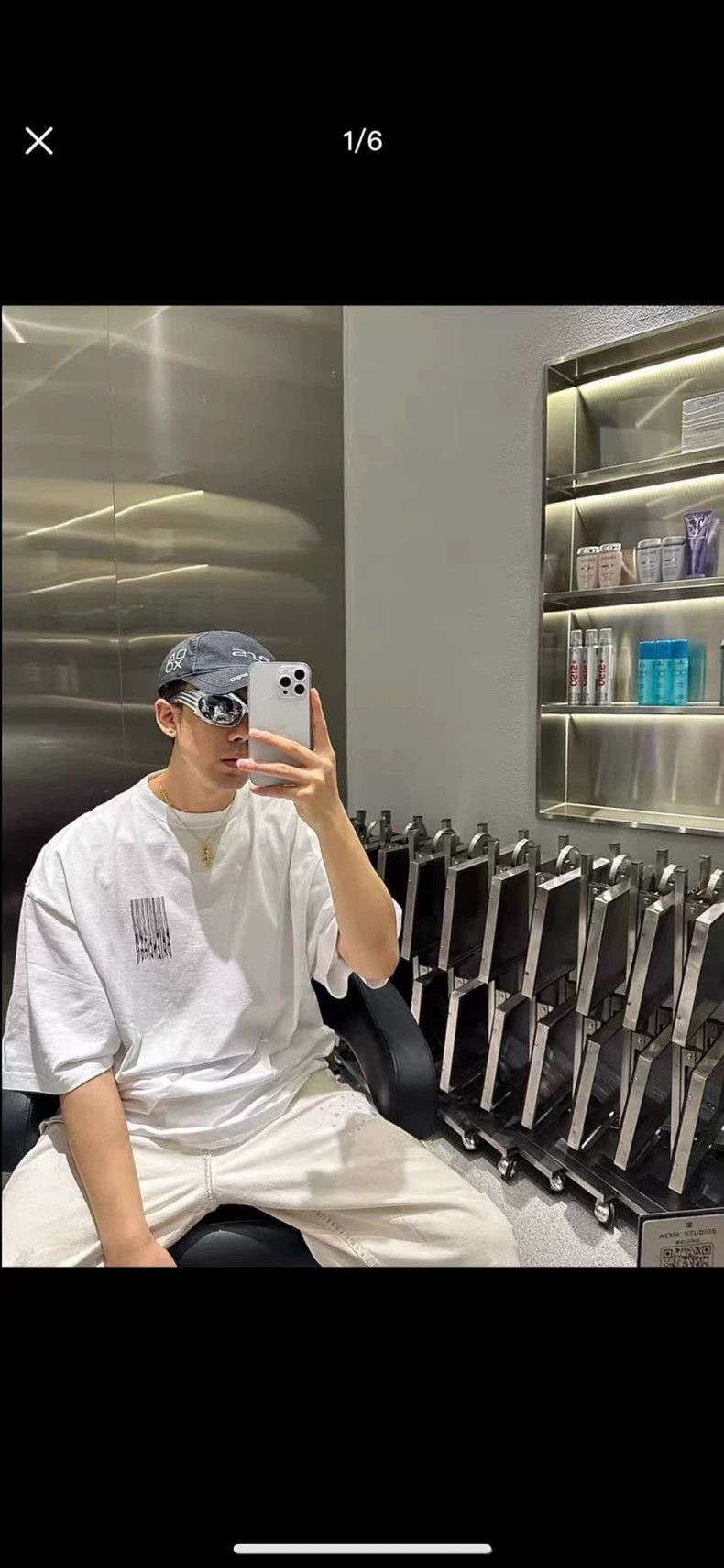 Balenciaga Balenciaga Waterfall logo white short sleeve T-shirt Size US XXS / EU 40 - 6 Thumbnail