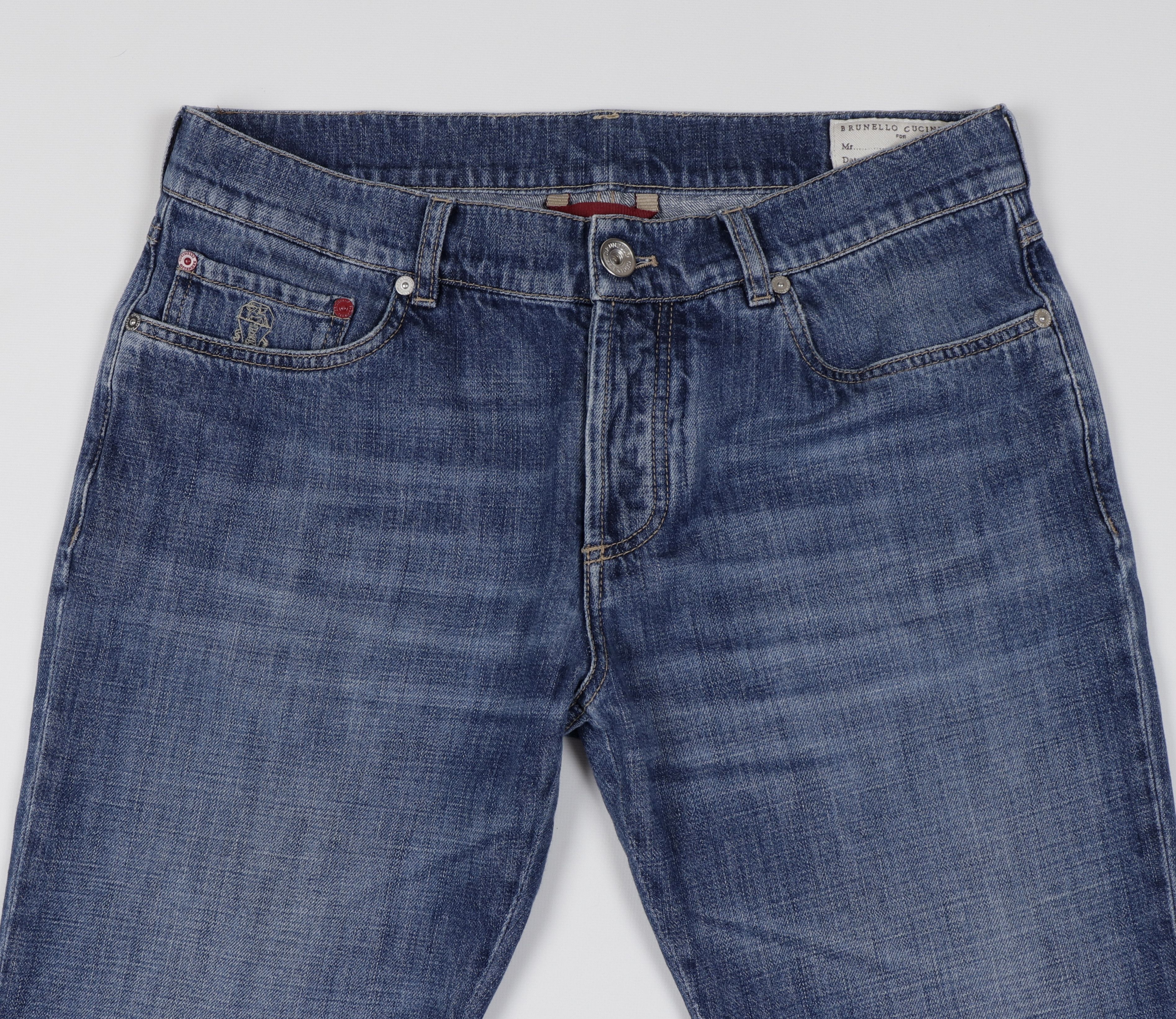 Brunello Cucinelli Brunello Cucinelli Blue Cotton Jeans Size US 32 / EU 48 - 2 Thumbnail