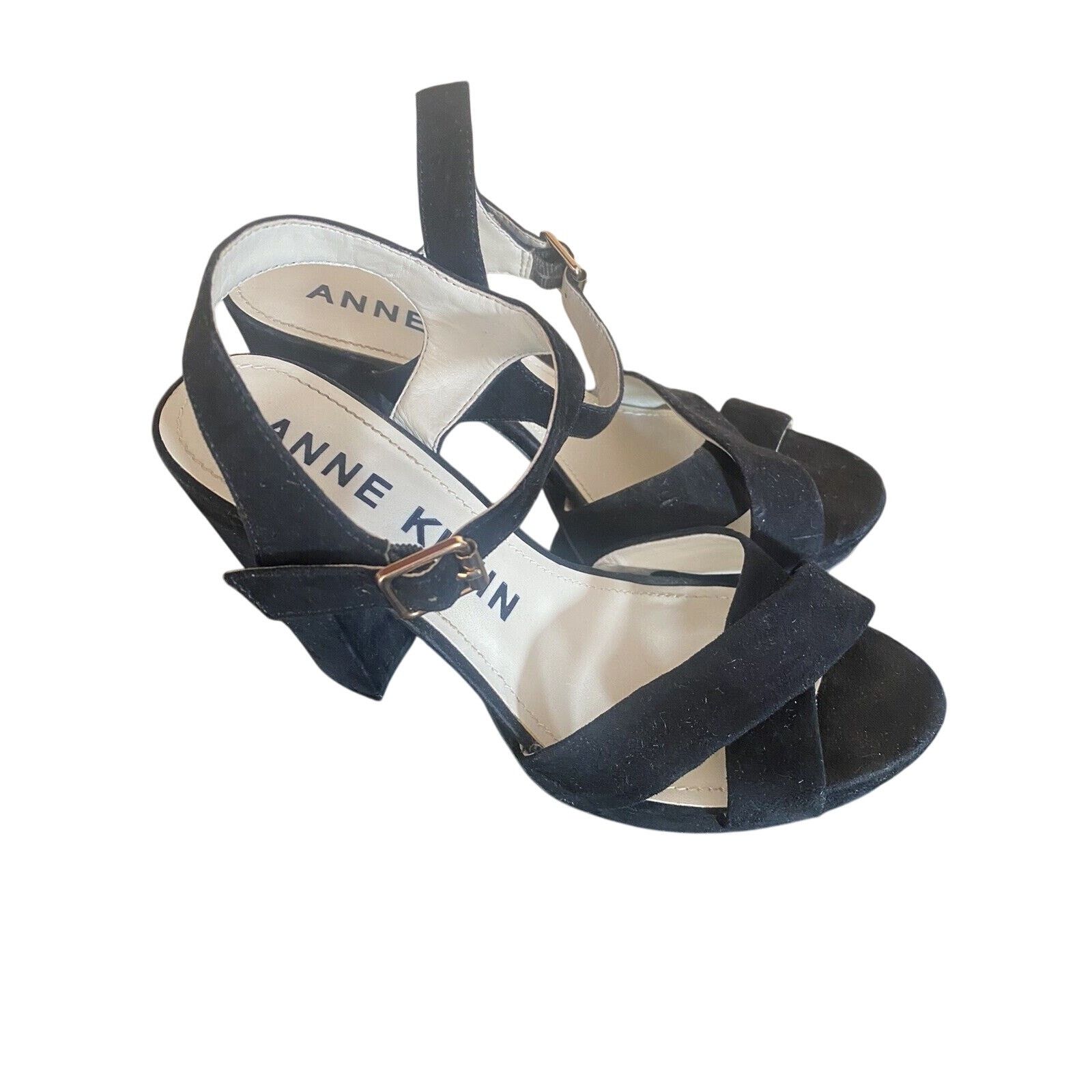 Anne Klein Anne Klein Block HeelsBlk Sz 7.5 Sandals 323703118 Size US 7.5 / IT 37.5 - 3 Thumbnail