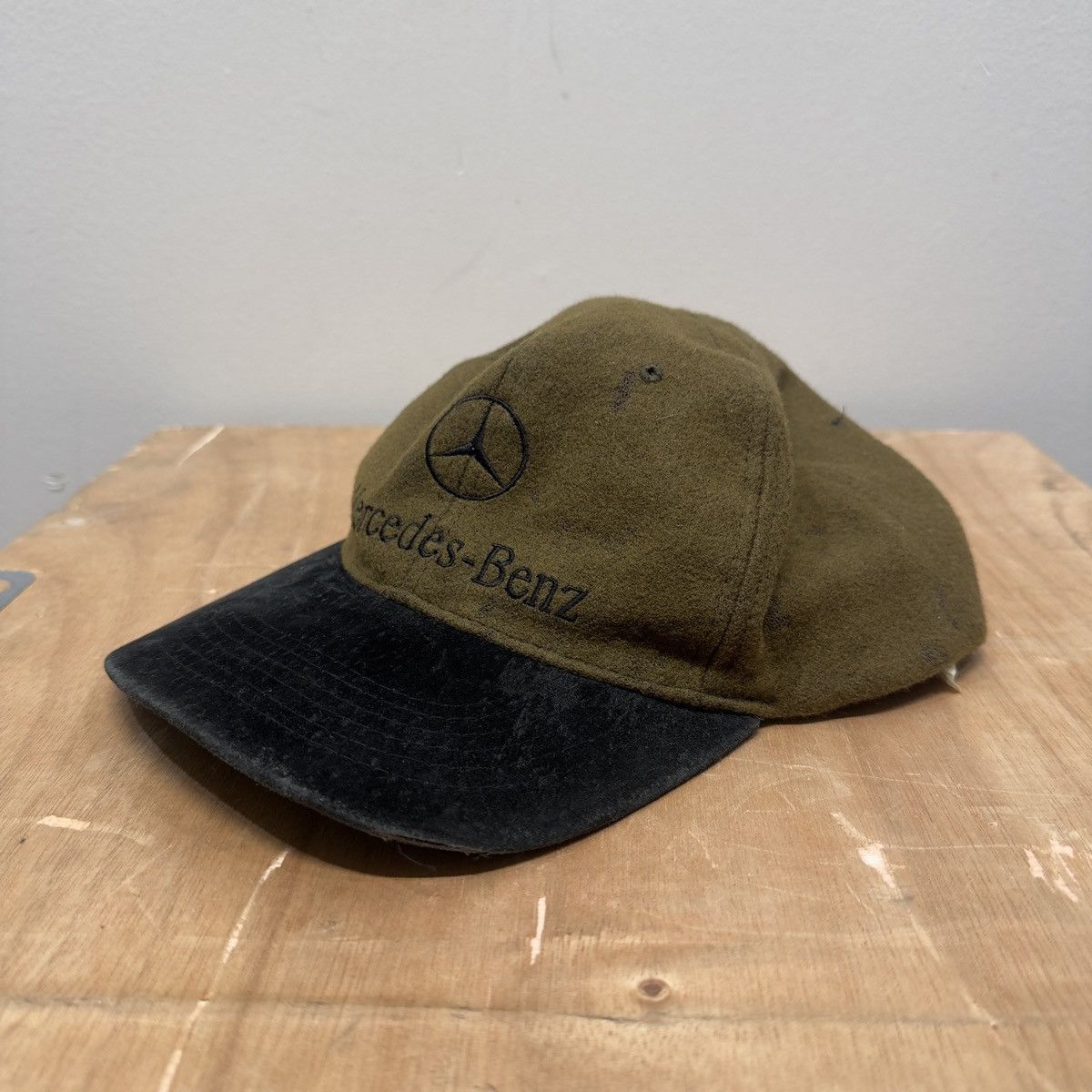Vintage Vintage 90s Distressed Mercedes Benz Wool Hat ERD Grunge Size ONE SIZE - 2 Thumbnail
