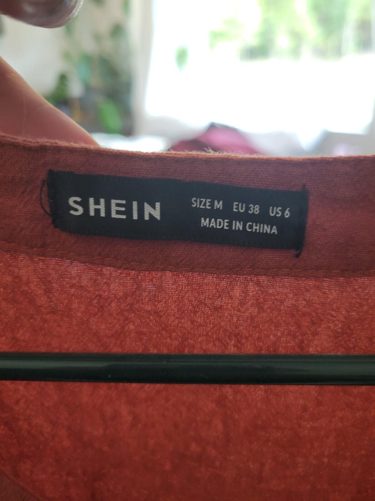 Shein SHEIN Rust Button Front Peplum Top Size M Size M / US 6-8 / IT 42-44 - 3 Thumbnail