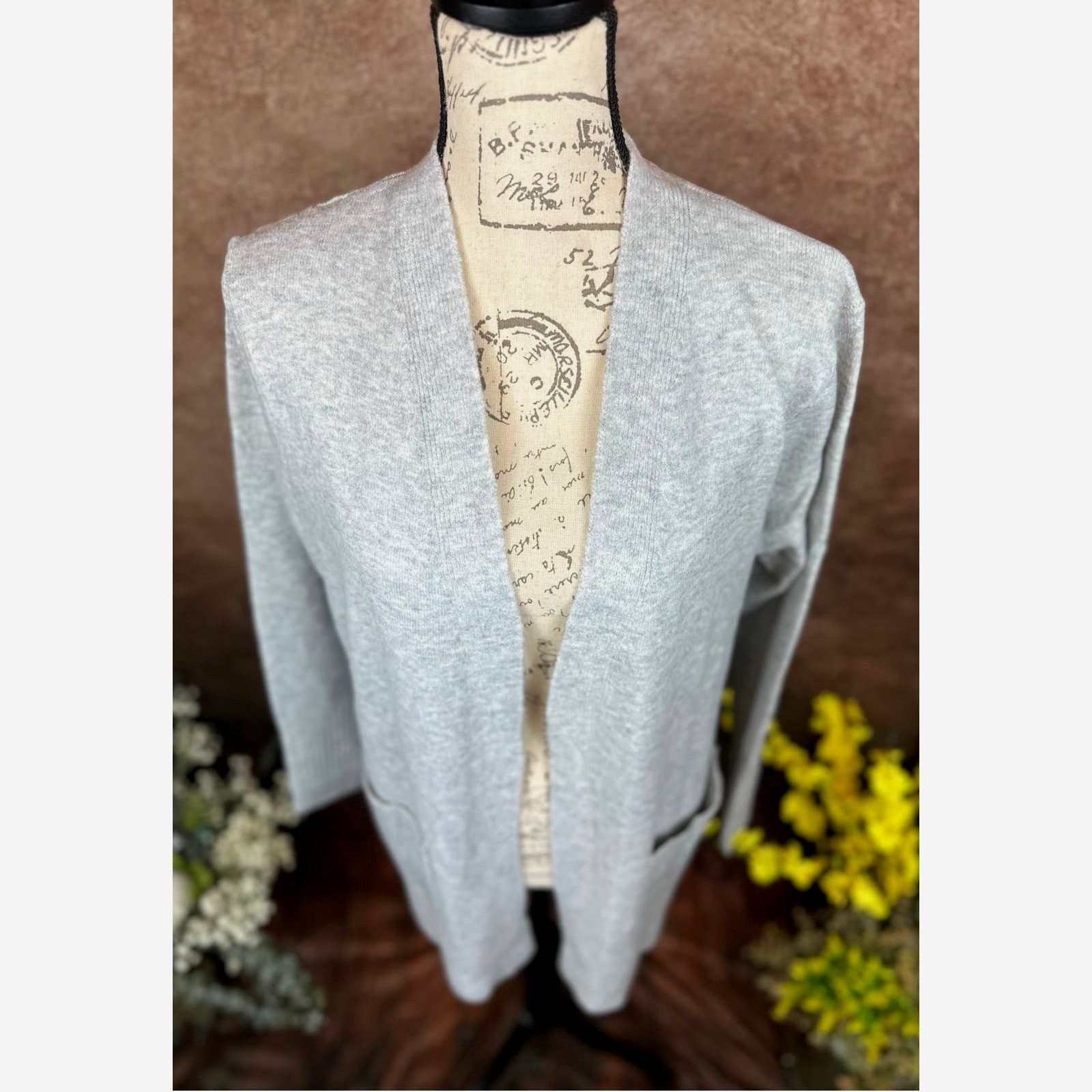 Other Love Ellie Two Pocket Open Cardigan - Gray - size L Size L / US 10 / IT 46 - 7 Thumbnail