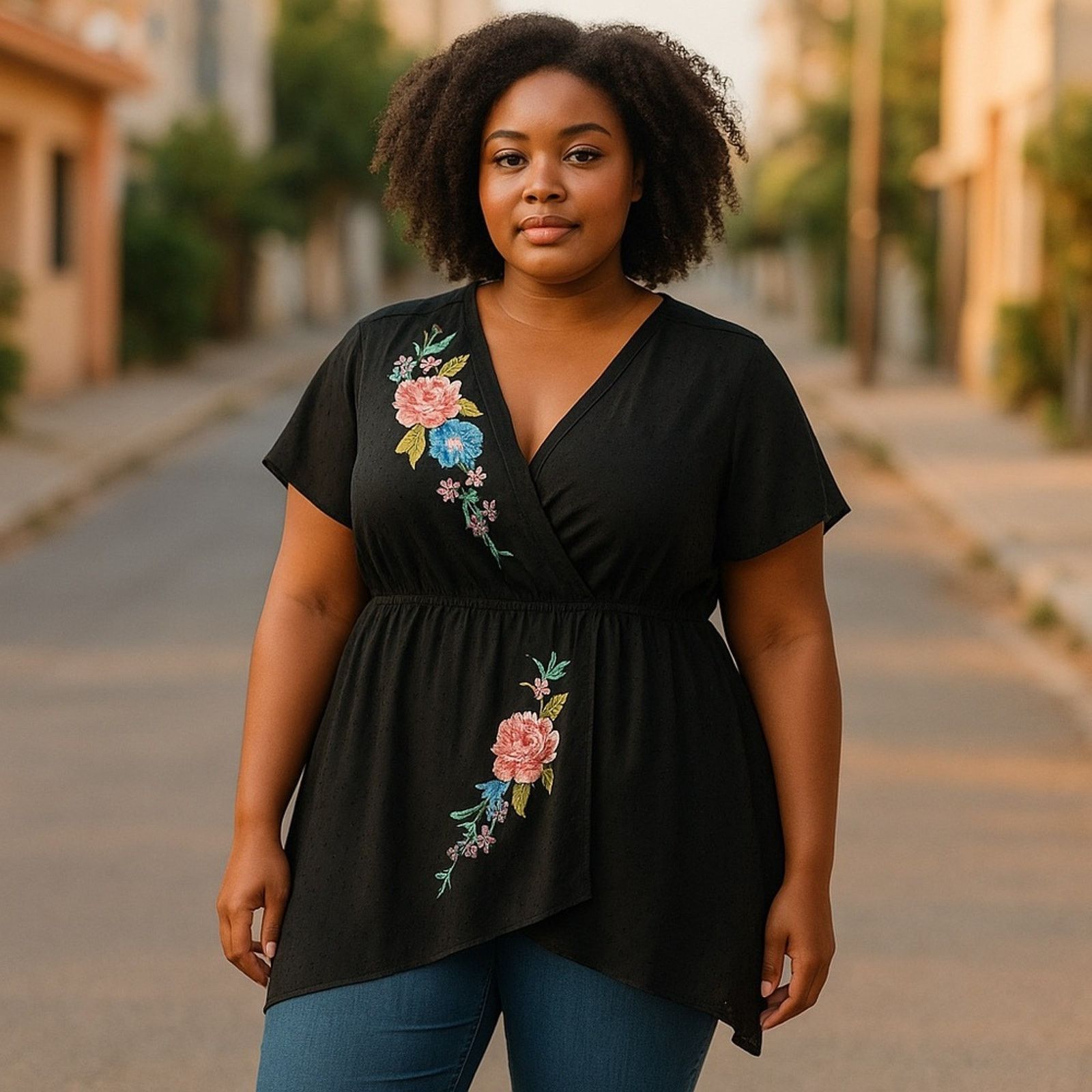 Other Torrid Black Asymmetrical Flutter Sleeve Blouse Swiss Dot 2X Size XXL / US 16-18 / IT 52-54 - 1 Thumbnail