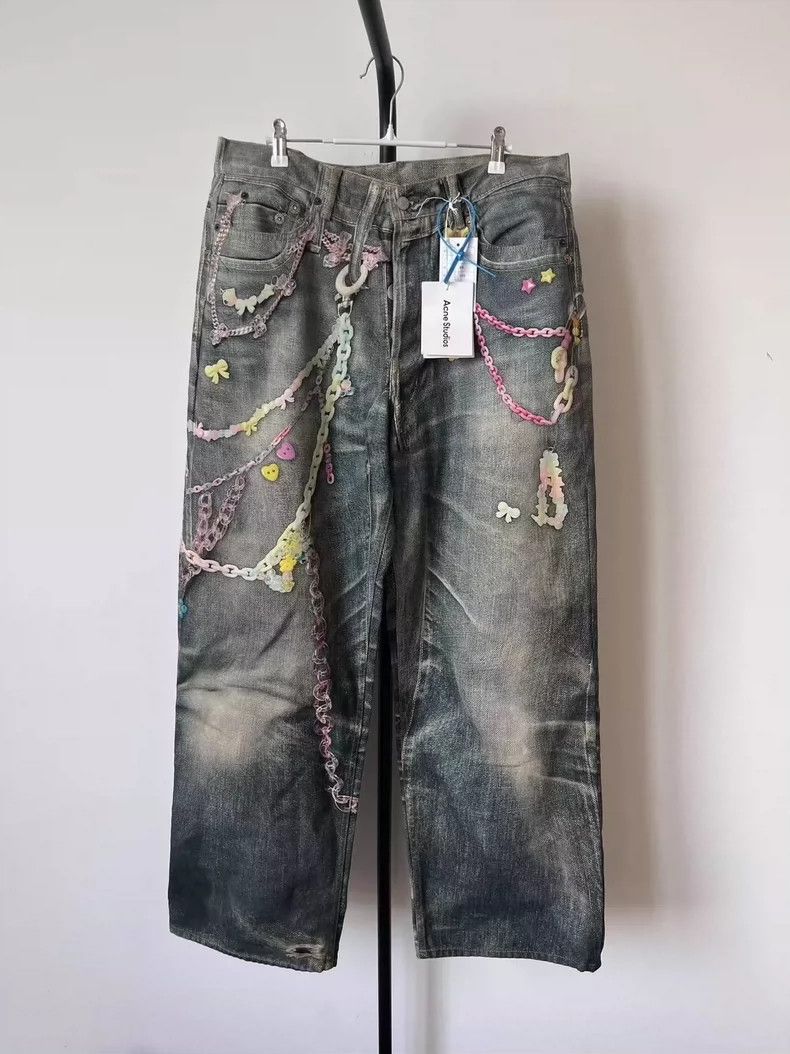 Acne Studios Acne Studios size:52 Blue candy chain 3D printed loose low Size 31" - 1 Thumbnail