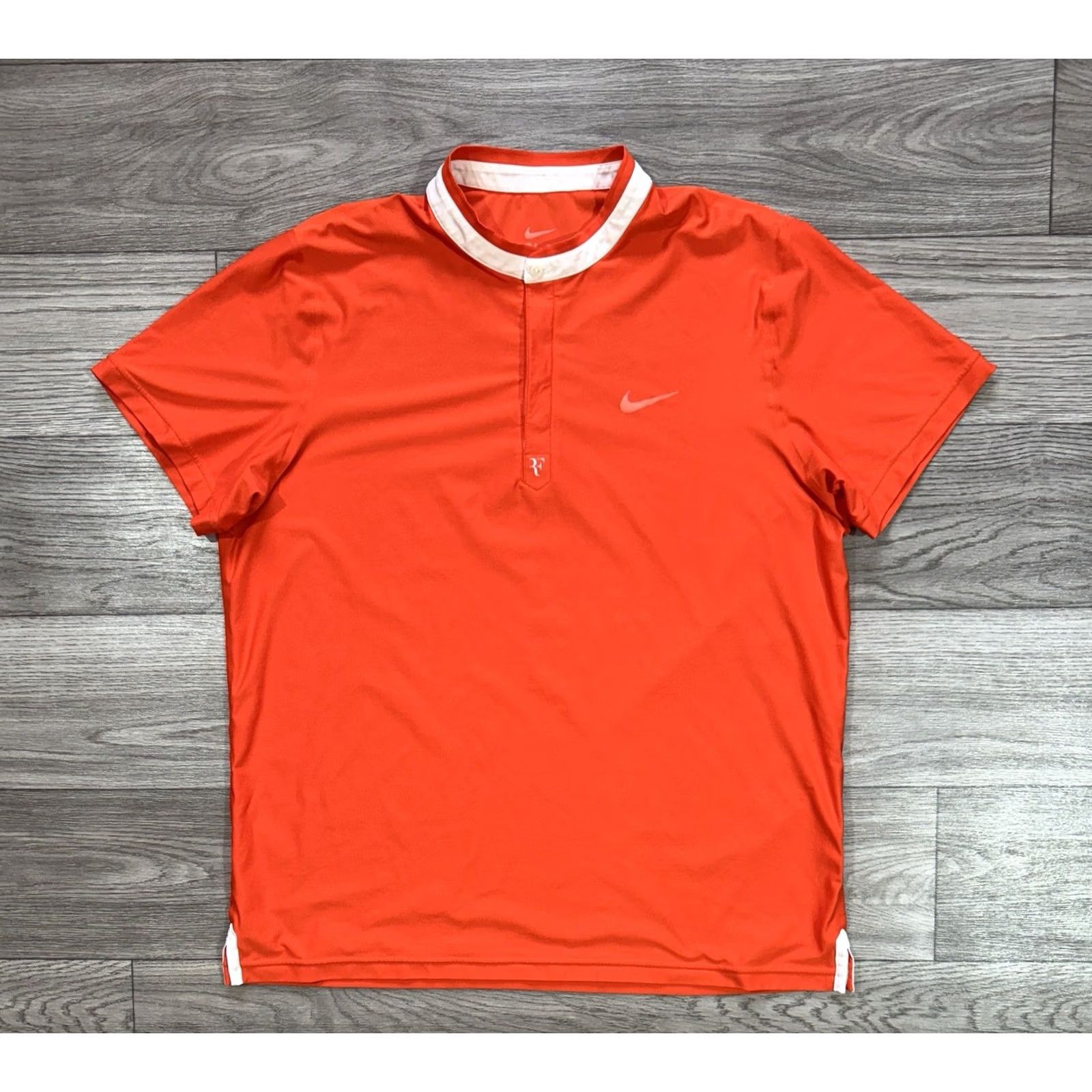 Nike Nike RF 2010 Miami Henley Tennis Polo Shirt Orange XL Men T-Shirt JERSEY 378658-891 Size US XL / EU 56 / 4 - 2 Thumbnail