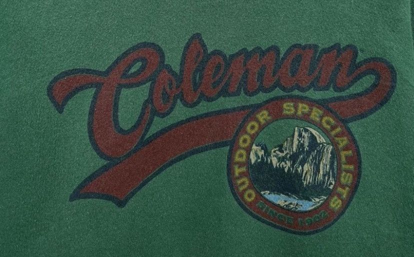 Coleman Vintage 90s Coleman Spellout Logo Green Crewneck Sweatshirt Size US L / EU 52-54 / 3 - 4 Thumbnail