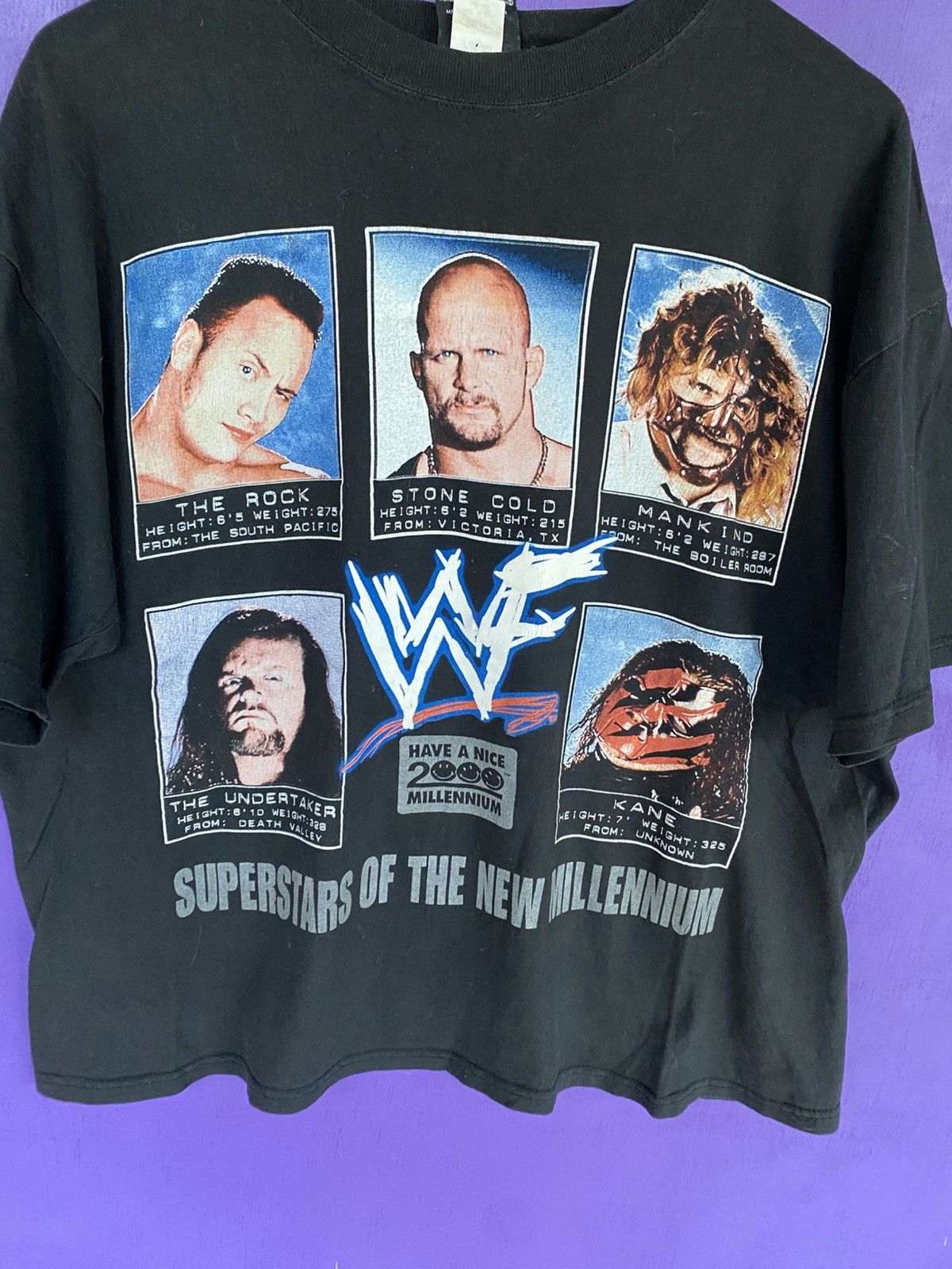 WWF Vintage 2000 WWF superstars of the new millennium t-shirt Size US XL / EU 56 / 4 - 3 Thumbnail