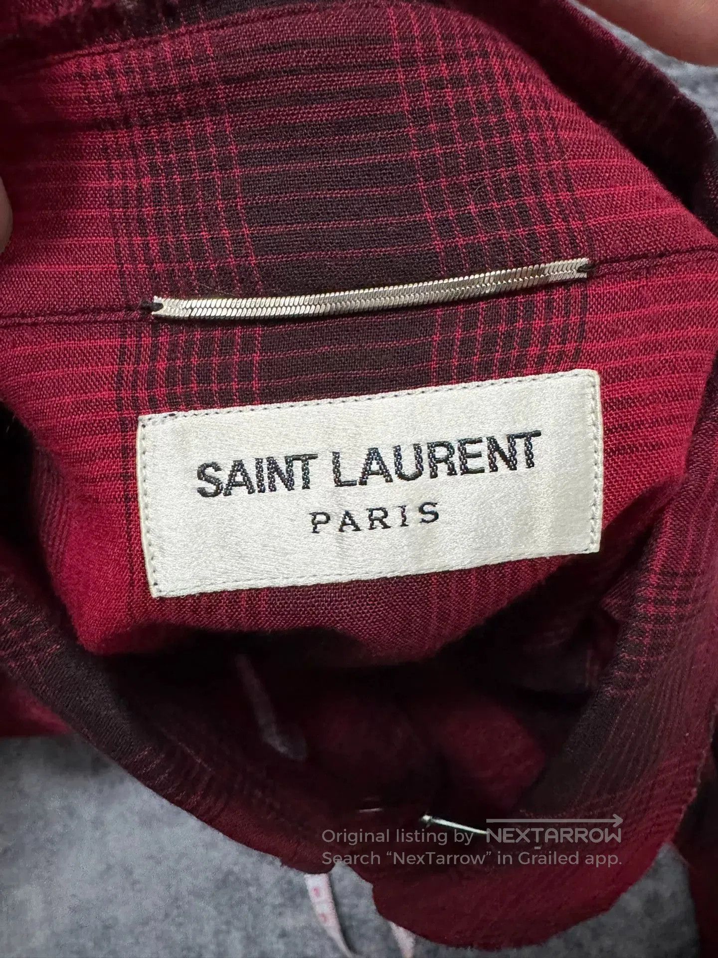 Saint Laurent Paris Saint Laurent Red Plaid Shirt. Size US XS / EU 42 / 0 - 6 Thumbnail