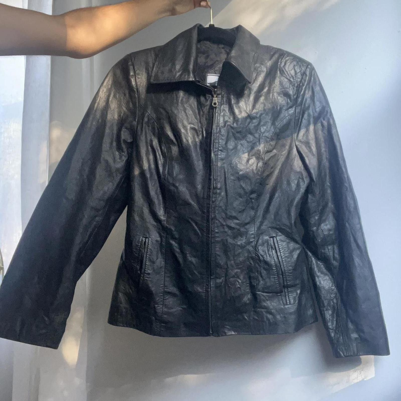 Globe-Trotter Black leather jacket with two pockets Size M / US 6-8 / IT 42-44 - 2 Thumbnail