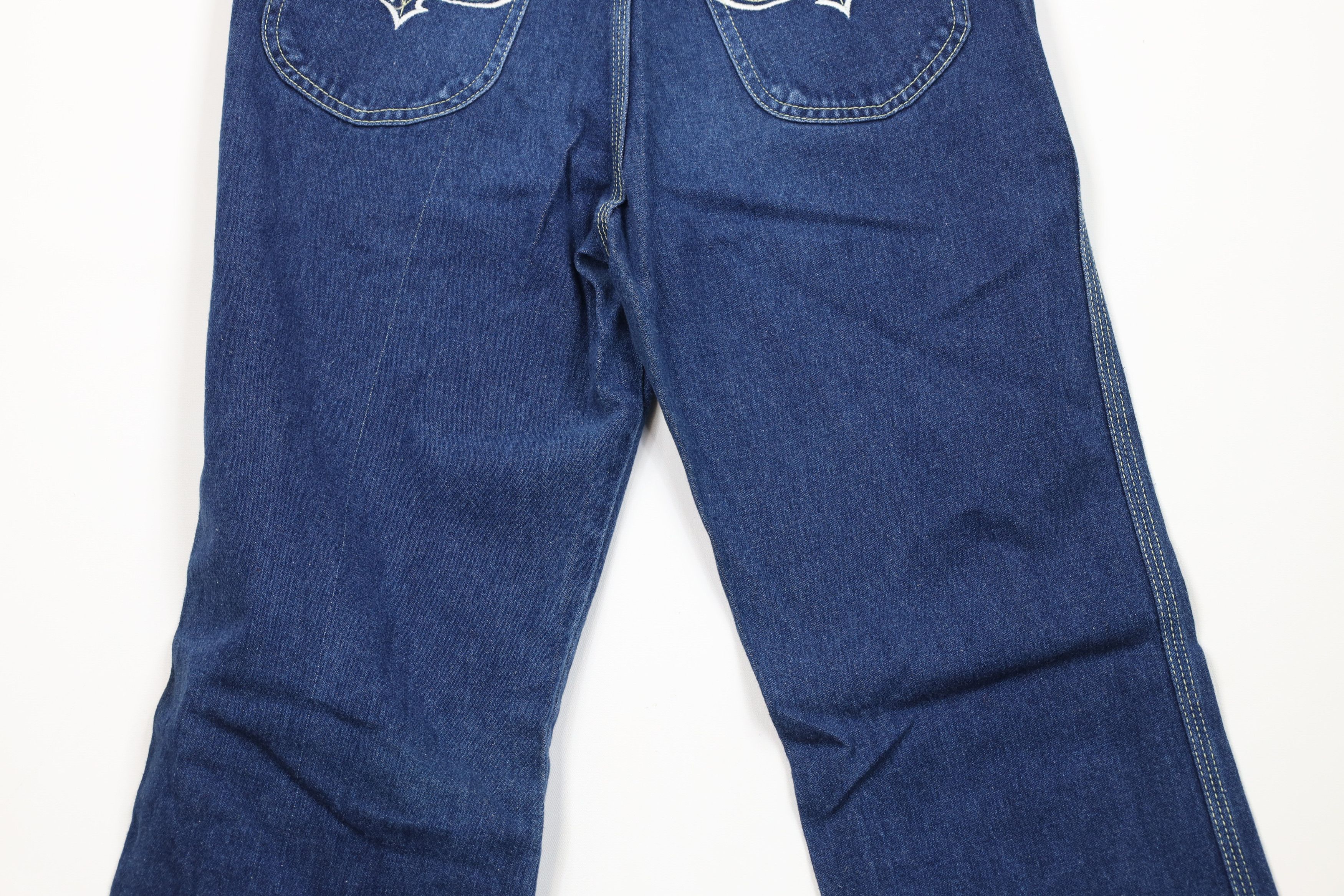 Vintage Vintage 70s Streetwear Flared Denim Jeans Blue Cotton Size 30" / US 8 / IT 44 - 12 Thumbnail