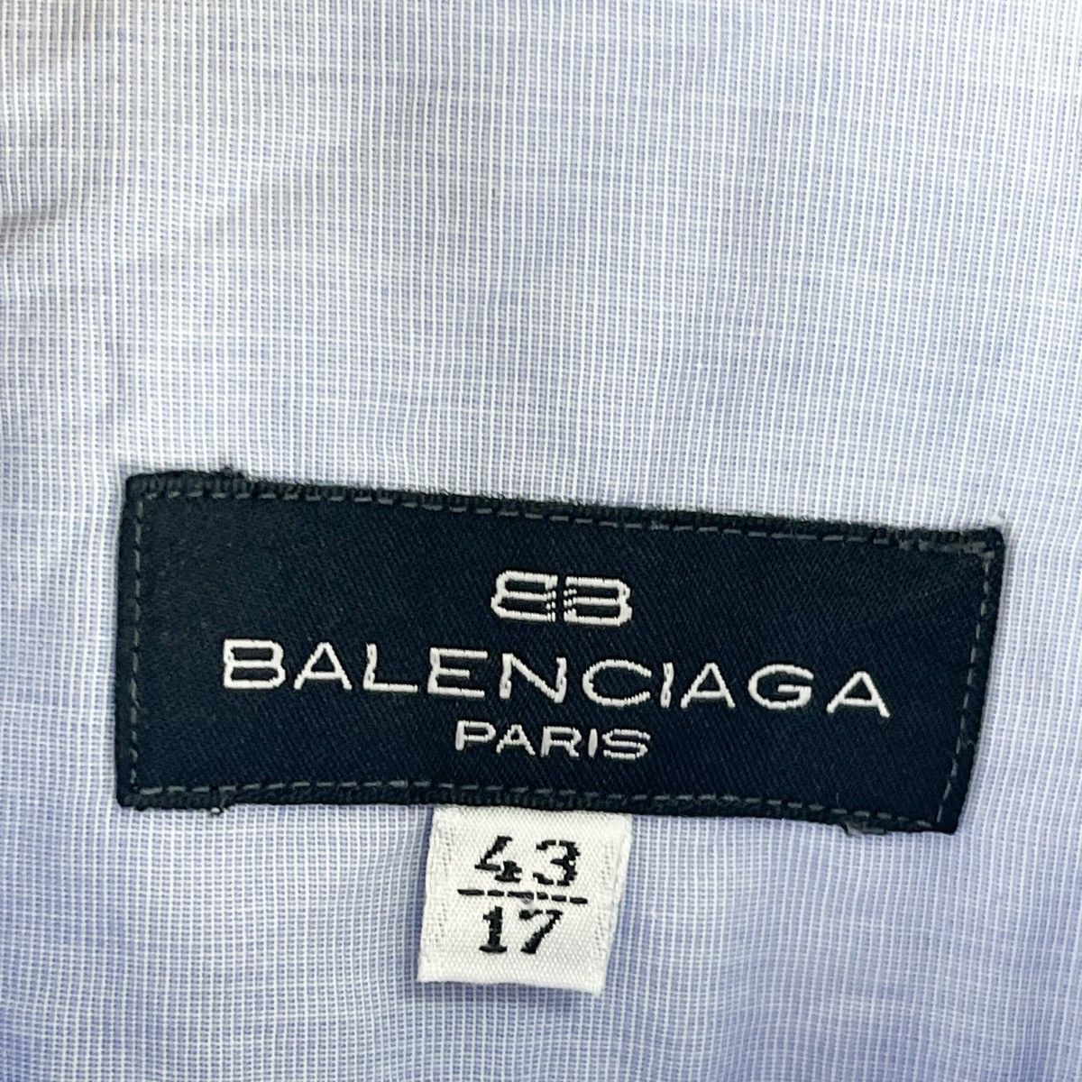 Balenciaga × Vintage BALENCIAGA LUXURY VINTAGE PURO COTONE BLUE STRIPED 43/17 Size US M / EU 48-50 / 2 - 7 Thumbnail