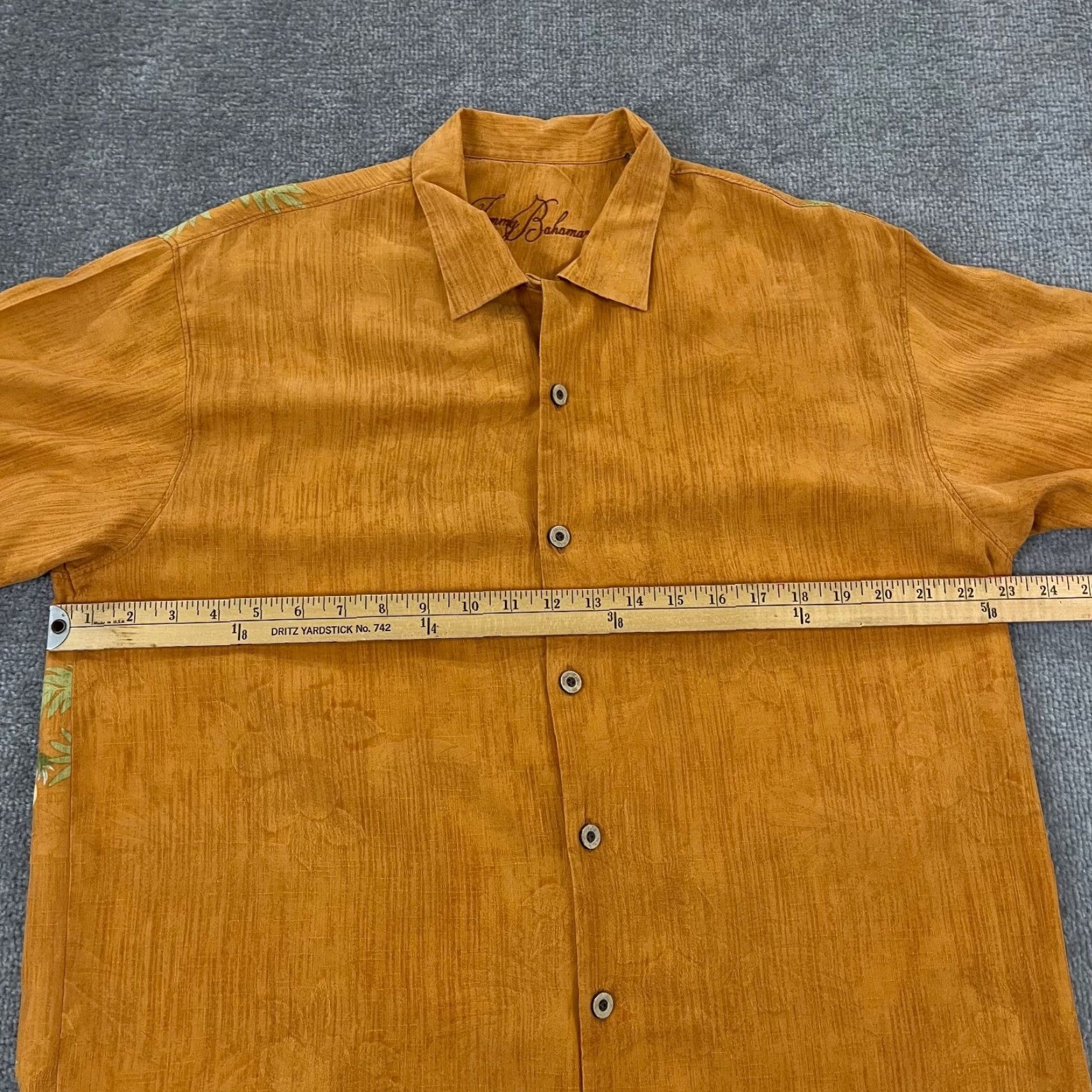 Tommy Bahama TOMMY BAHAMA Shirt Mens Medium Orange Floral Hawaiian Paradise Silk Button Up Size US M / EU 48-50 / 2 - 6 Thumbnail