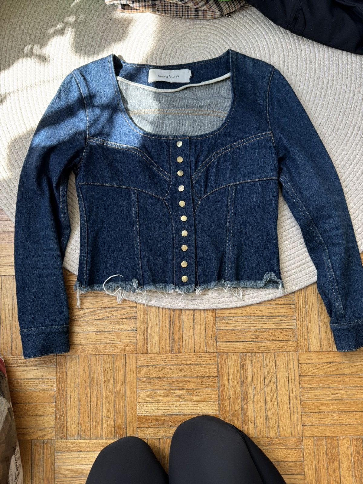 Marques'Almeida Marques Almeida Denim Corset Jacket size S Size S / US 4 / IT 40 - 1 Thumbnail