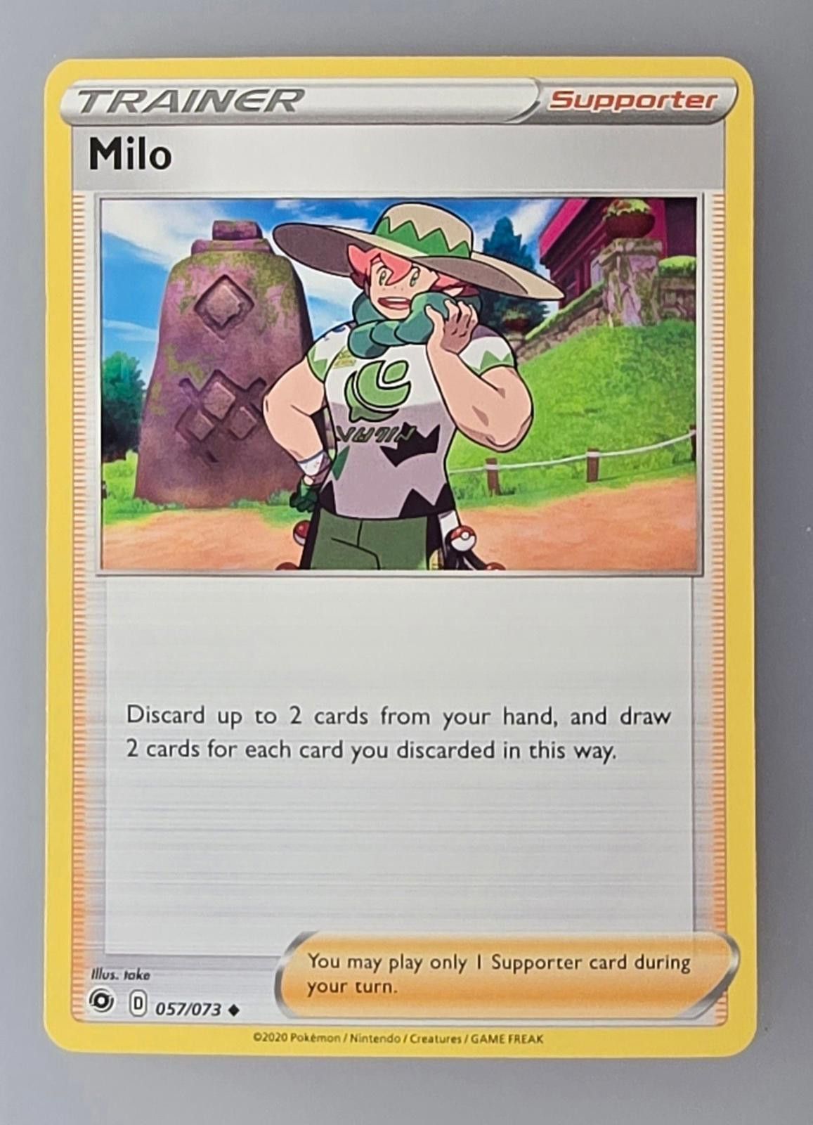 Pokemon Milo Pokémon card from the Champion's Path set Size ONE SIZE - 1 Thumbnail