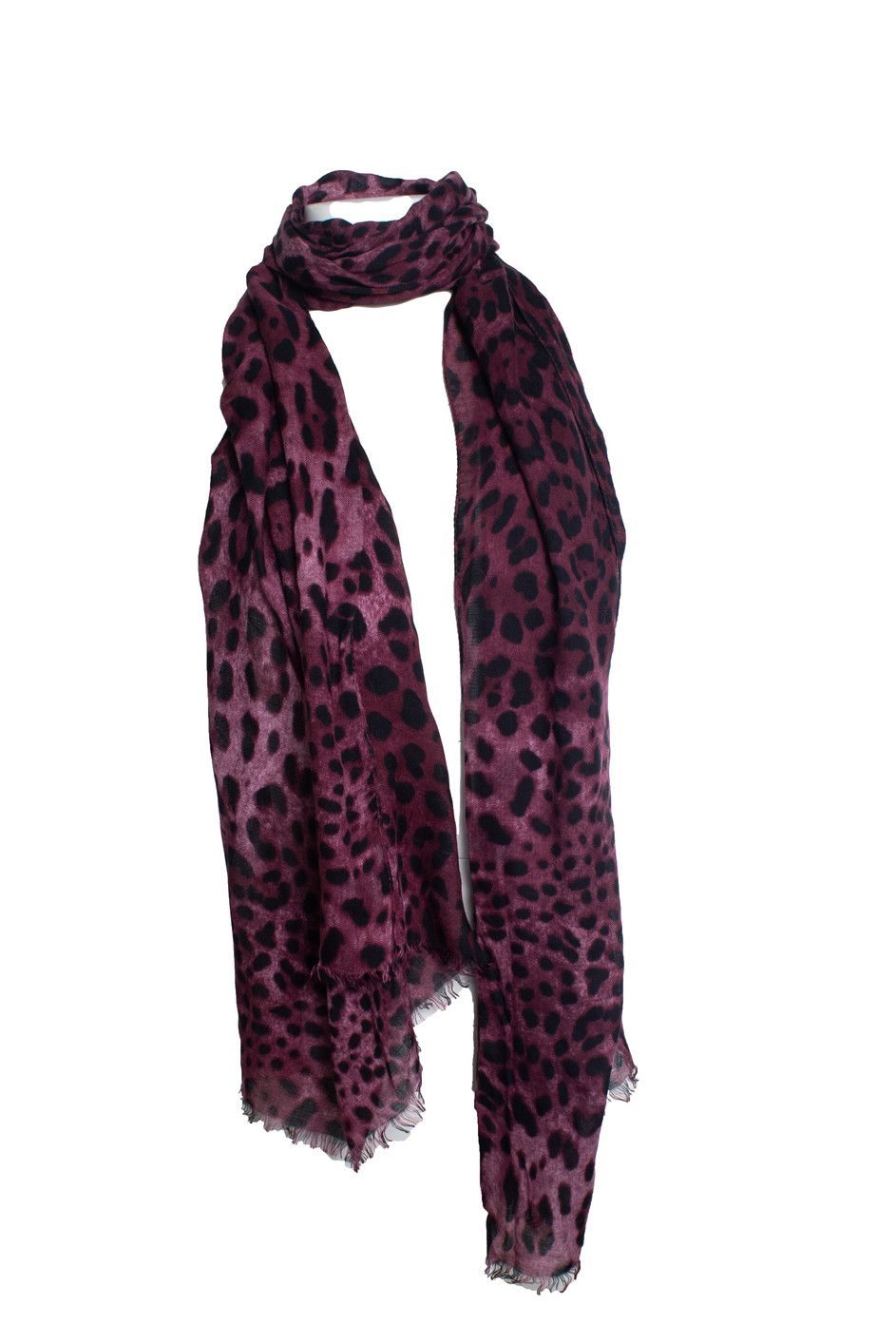 Dolce & Gabbana Dolce & Gabbana, leopard printed scarf in purple Size ONE SIZE - 2 Thumbnail