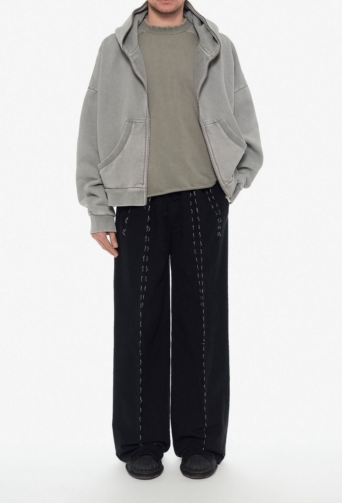 Maison Margiela Last Maison Margiela Work-In-Progress Black Cotton Pants Size US 32 / EU 48 - 4 Thumbnail