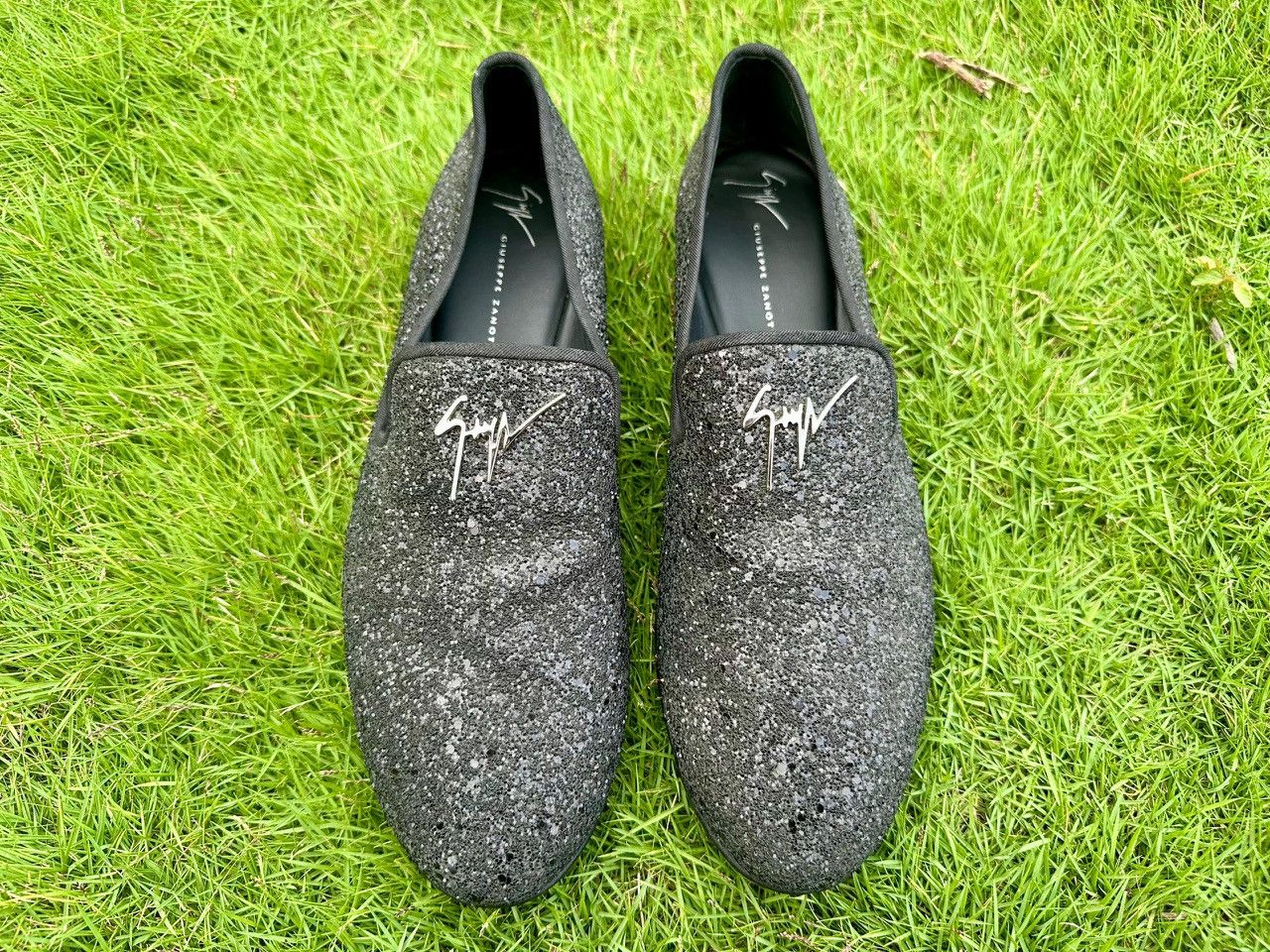 Giuseppe Zanotti Authentic Guiseppe Zenotti Kevin Sparkle Nero Glitter Shoes Size US 11 / EU 44 - 1 Thumbnail