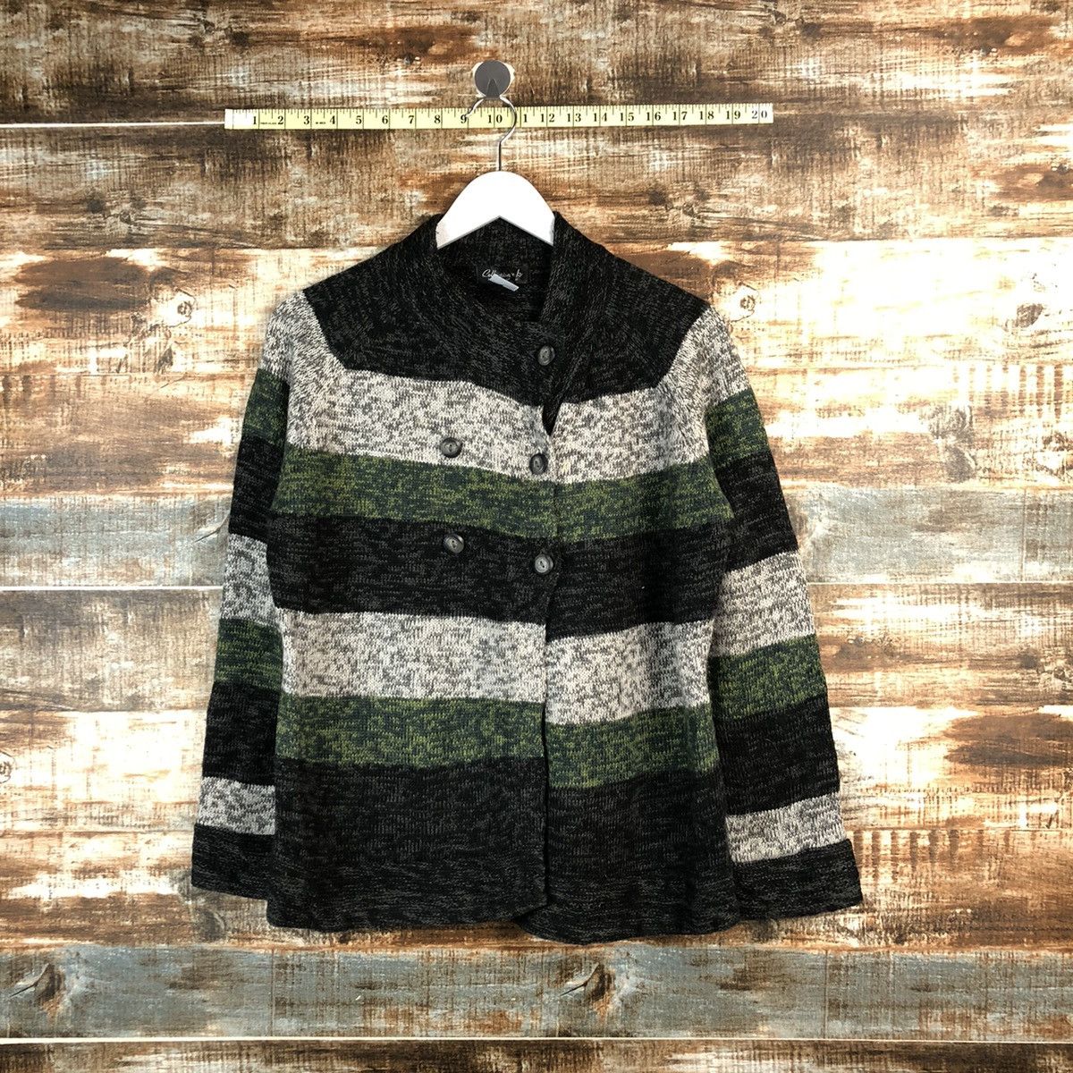 Japanese Brand Collection Ki Stripe Knitwear like coogi #A2308 Size US M / EU 48-50 / 2 - 1 Thumbnail