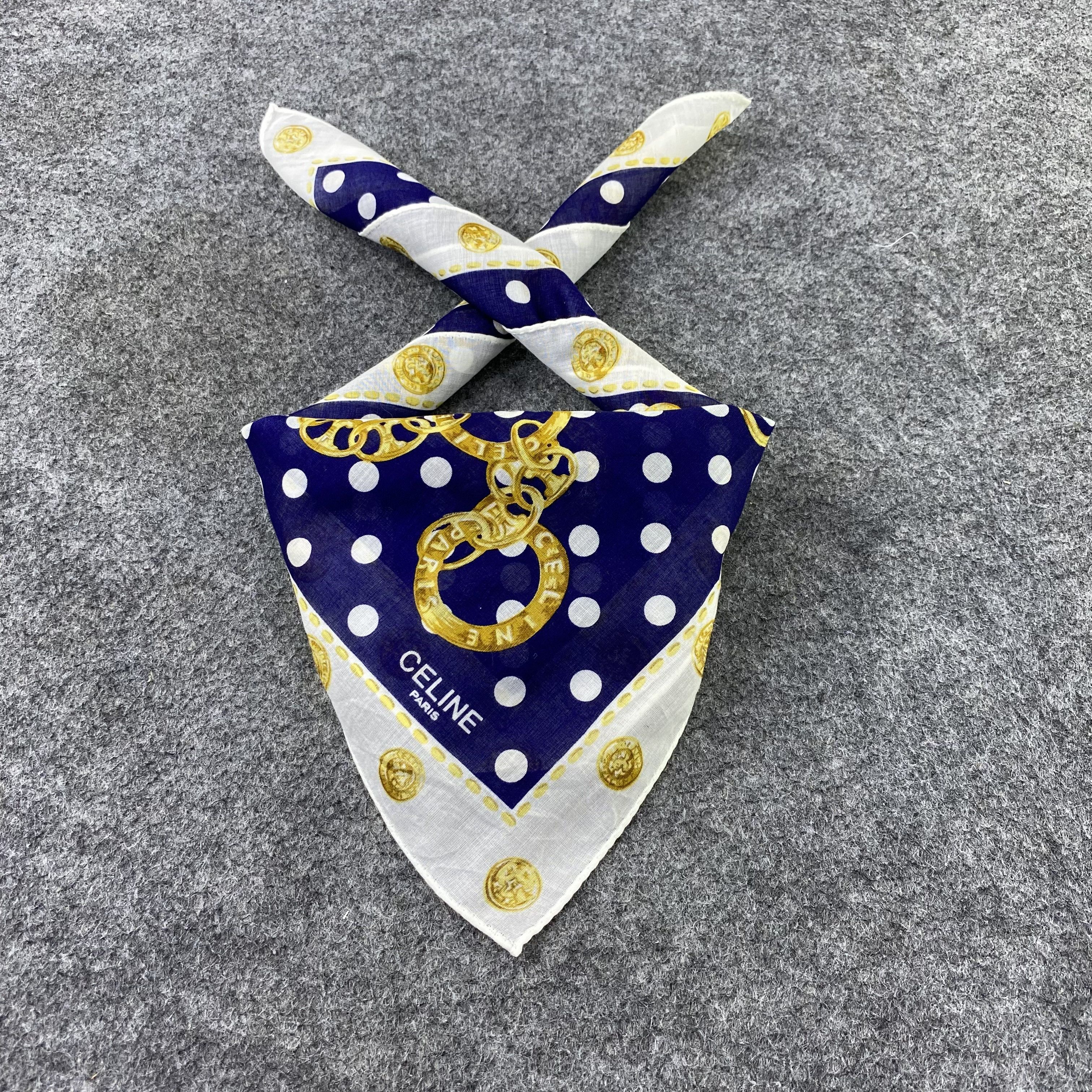 Celine × Vintage Celine Handkerchief / Bandana / Neckerchief /Headscarf-B1129 Size ONE SIZE - 2 Thumbnail
