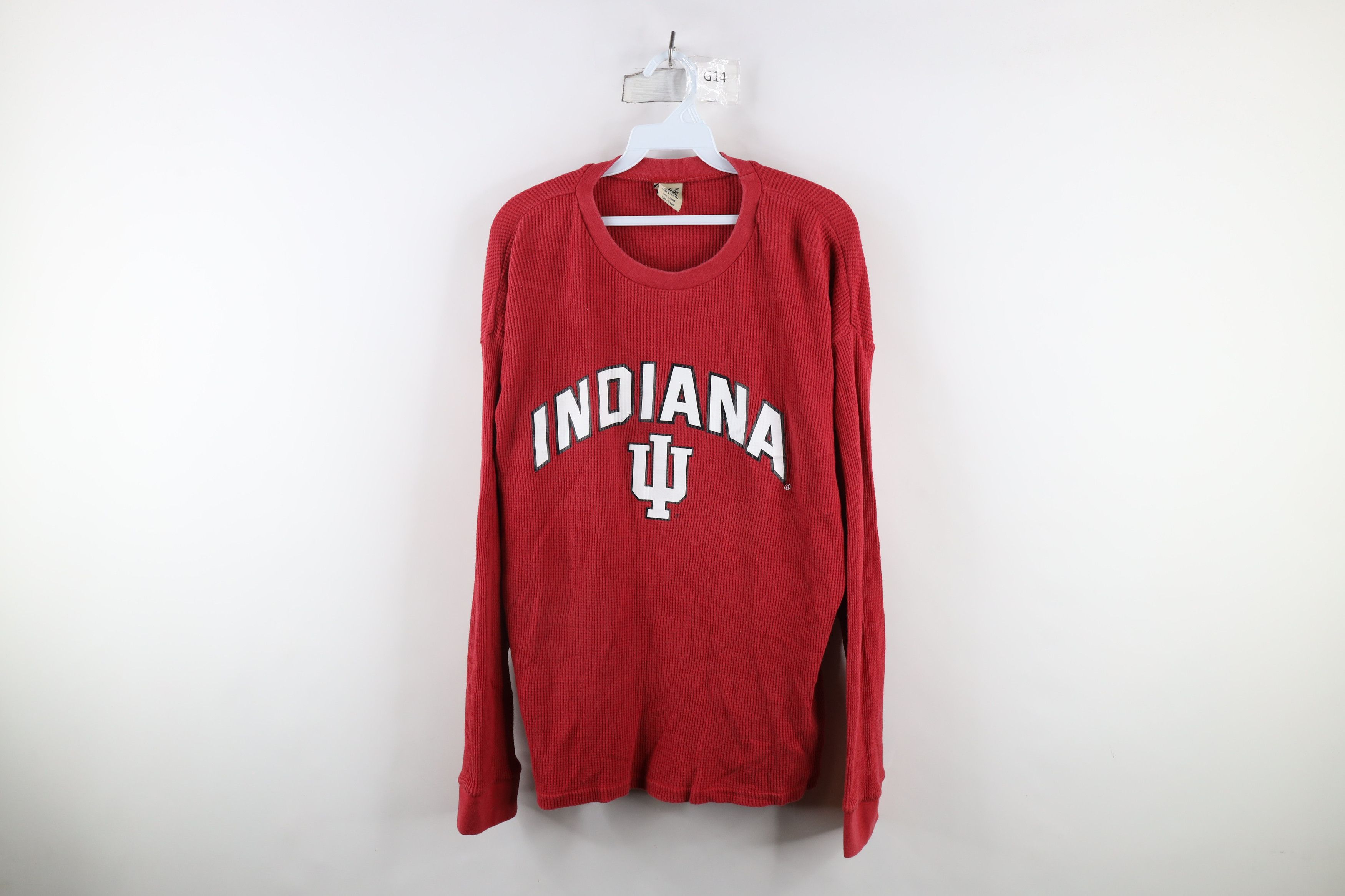 Vintage Vintage Out Indiana University Thermal Waffle Knit T-Shirt Size US XL / EU 56 / 4 - 1 Thumbnail
