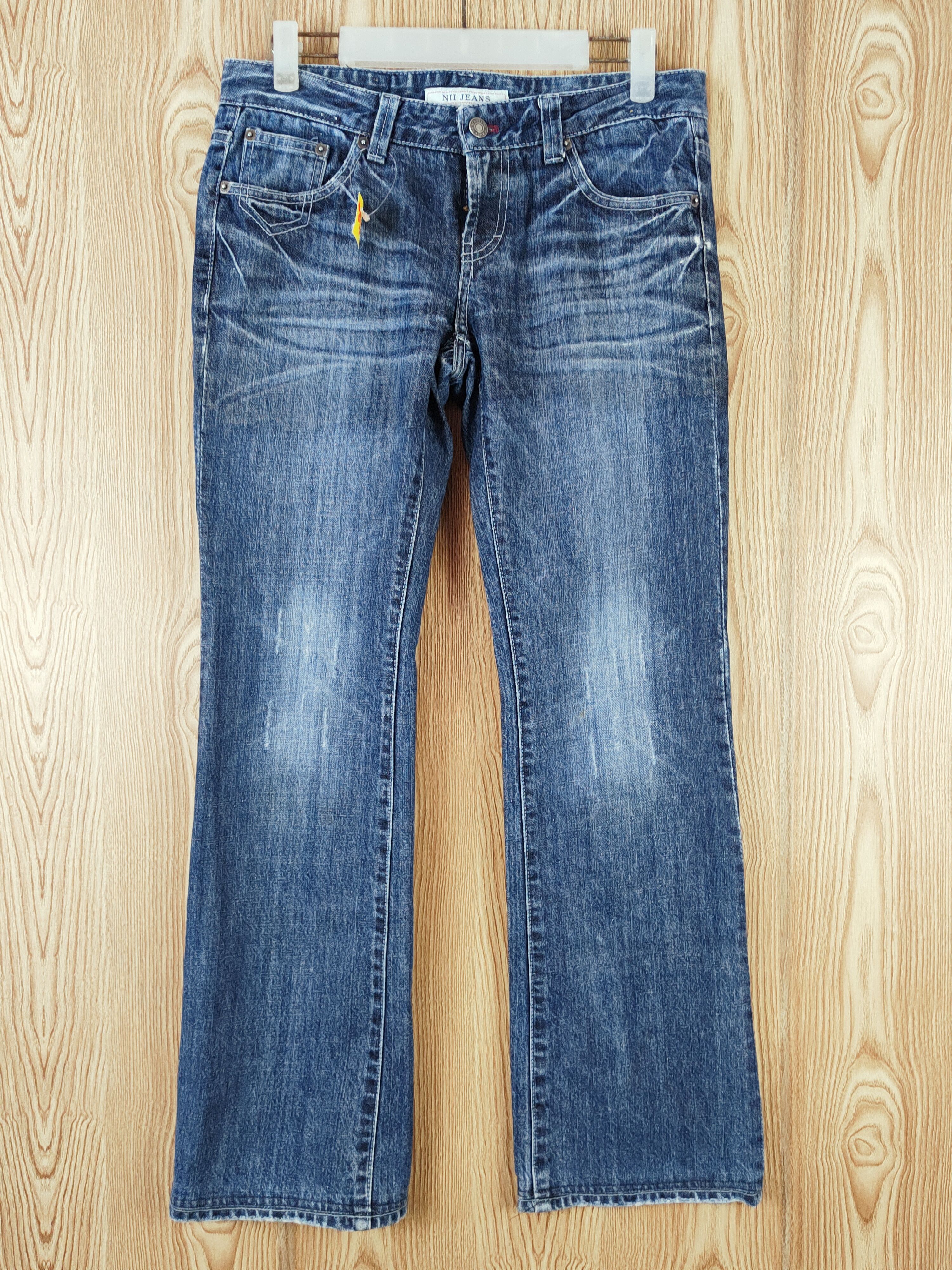 Japanese Brand × Vintage Nii Blue Distressed Ripped Jeans #W891 Size 29" - 1 Thumbnail
