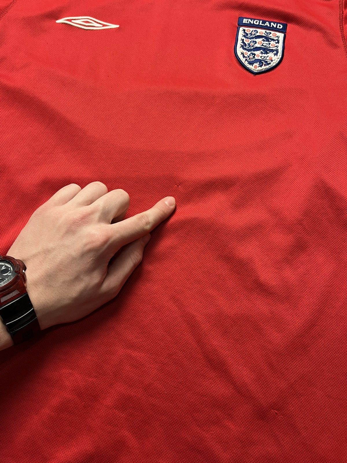 Umbro Umbro England Team Reversible Soccer Jersey 2004 Red/Navy Size US M / EU 48-50 / 2 - 12 Thumbnail