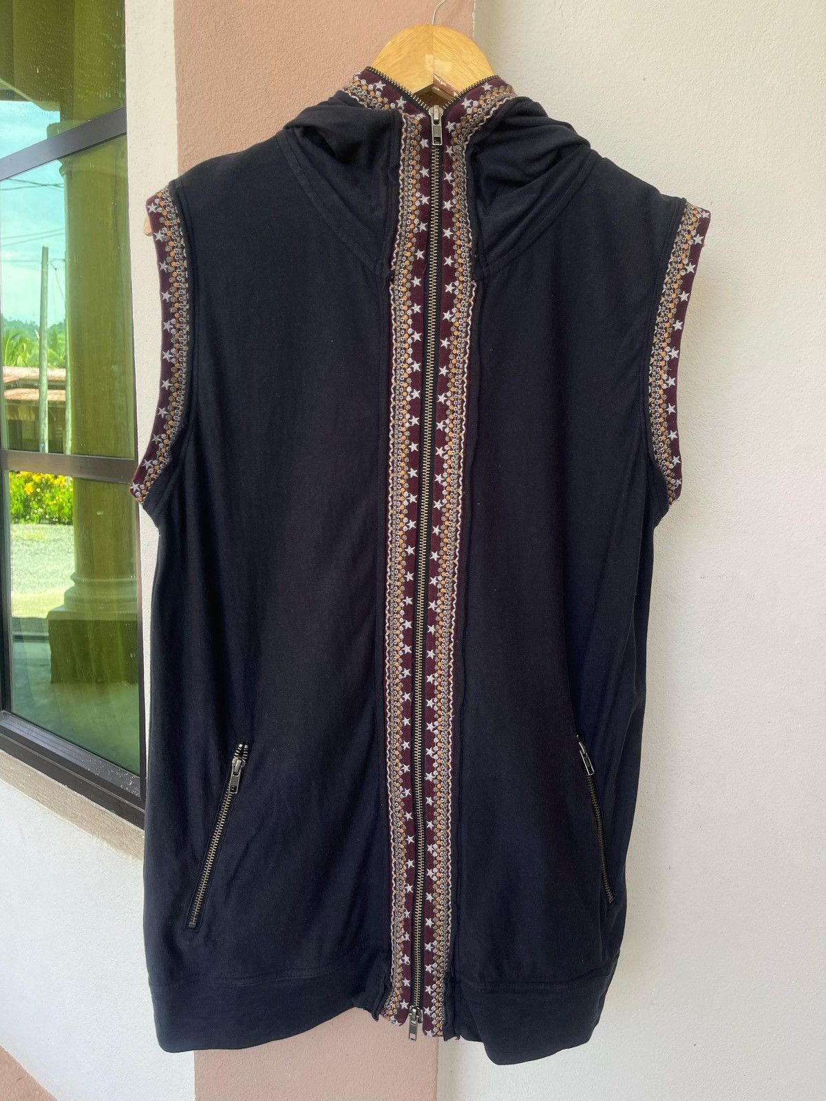 If Six Was Nine × Japanese Brand × PPFM PPFM Sleeveless Full Zipper Hoodie Size US L / EU 52-54 / 3 - 7 Thumbnail