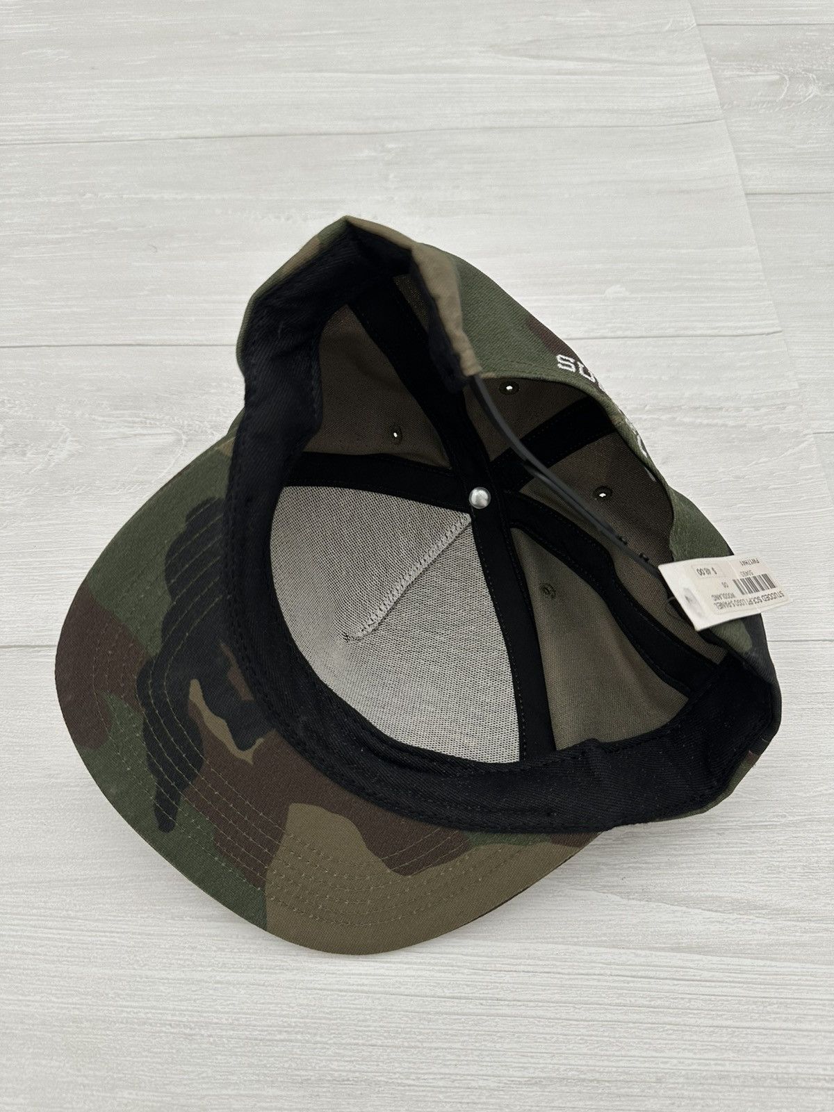 Supreme Supreme Studded Script Logo 5-Panel Cap Navy Camo FW 17 Size ONE SIZE - 3 Thumbnail