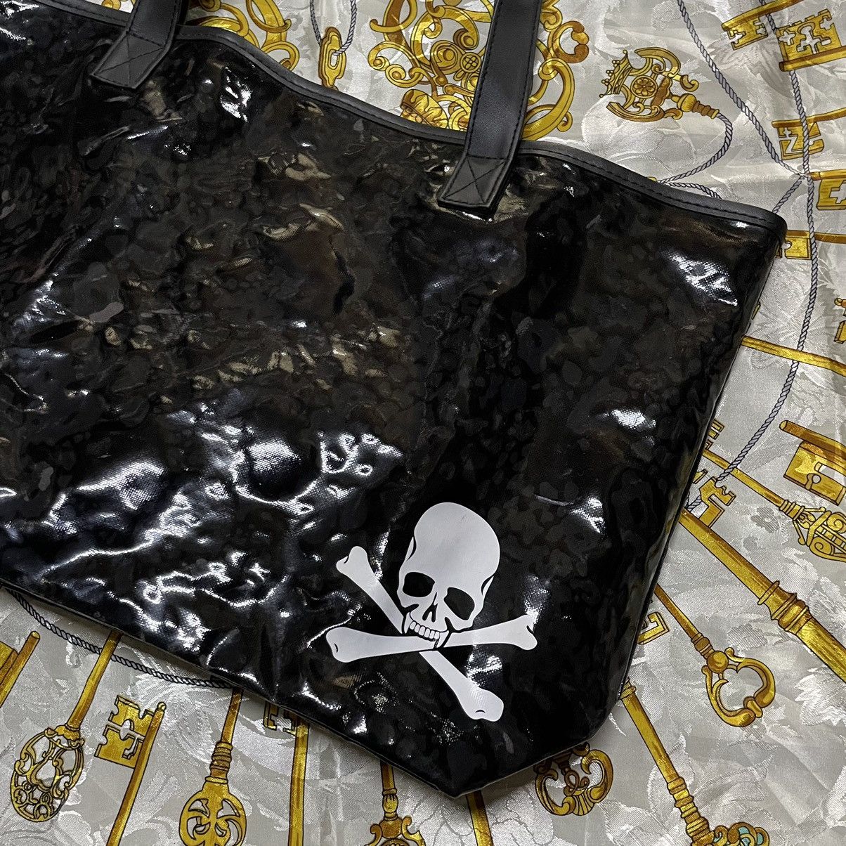 Mastermind Japan × Roen × roarguns ☠️ DOPE ☠️ - ROEN AOP CHEETAH PRINT SKULL ROCK TOTES BAG Size ONE SIZE - 2 Thumbnail