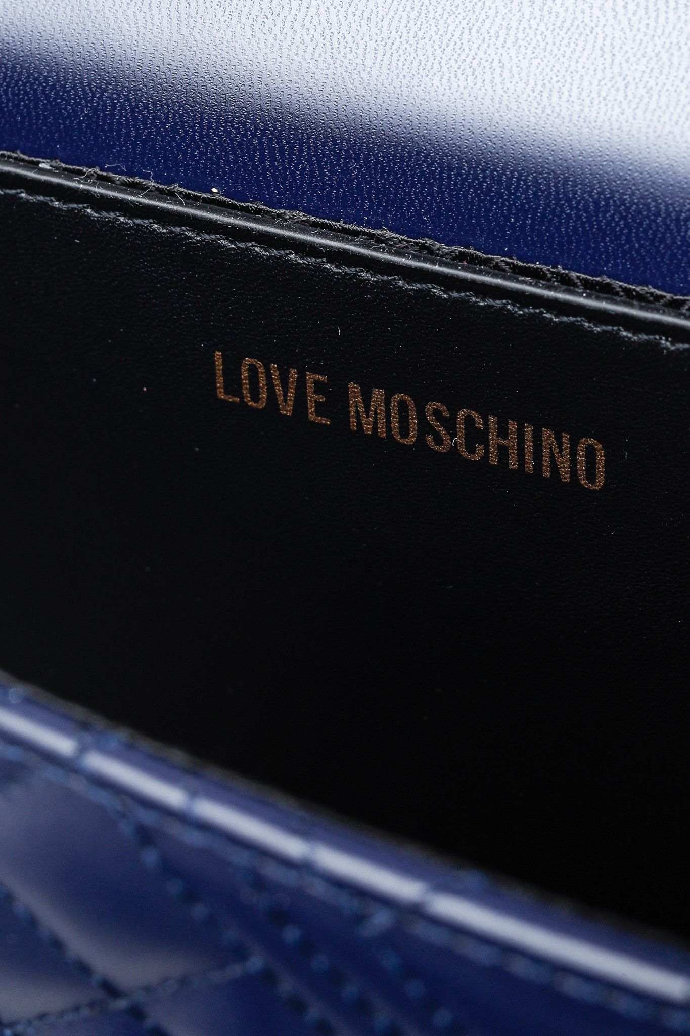 Love Moschino Love Moschino Borsa Quilted Nappa PU Navy Shoulder Bag Size ONE SIZE - 12 Thumbnail