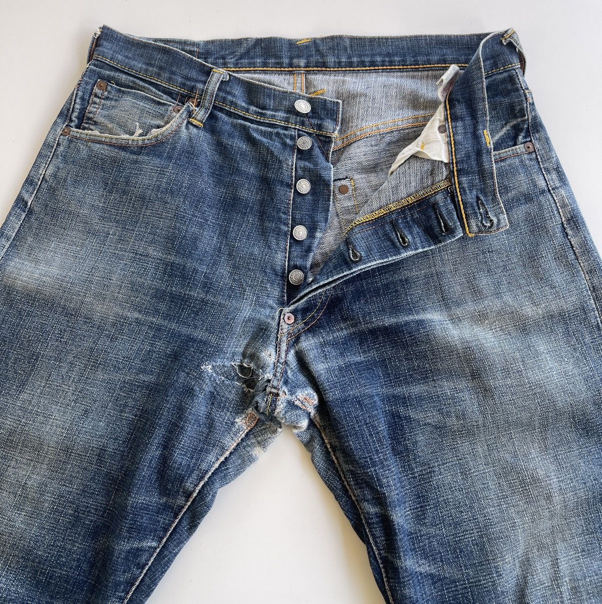 Evisu Evisu Daicock Distressed Selvedge Denim Size US 34 / EU 50 - 5 Thumbnail