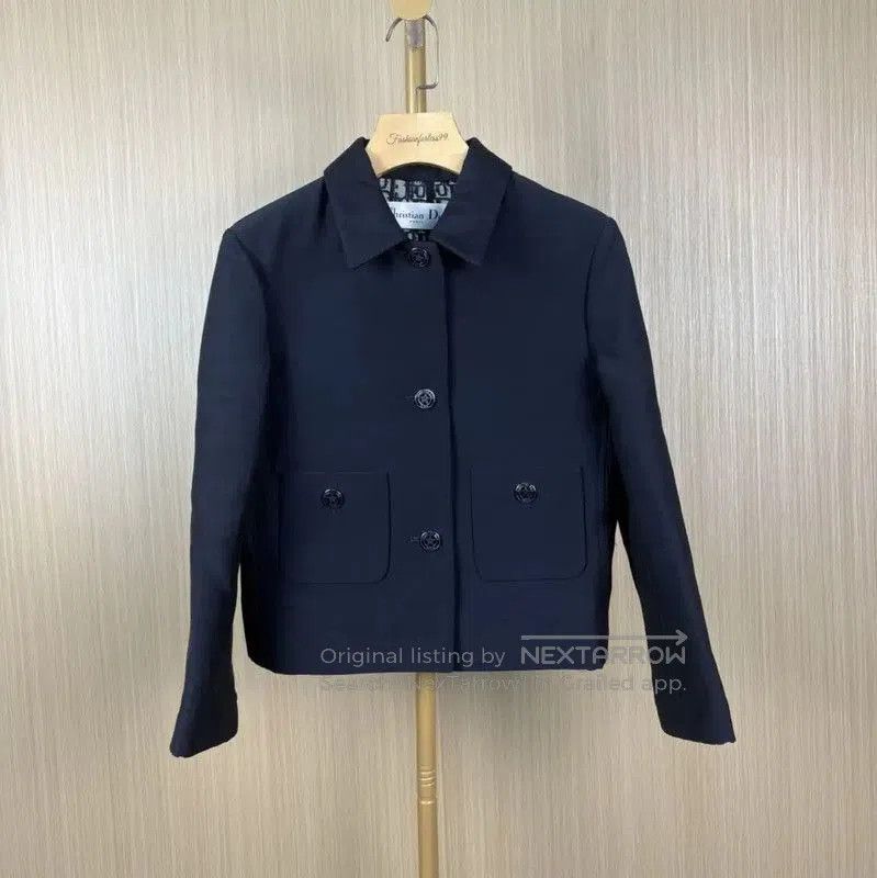 Dior Dior Women's Navy Cotton Jacket Size M . Size M / US 6-8 / IT 42-44 - 1 Thumbnail