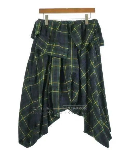 Comme Des Garcons size S Green vintage plaid design pants
