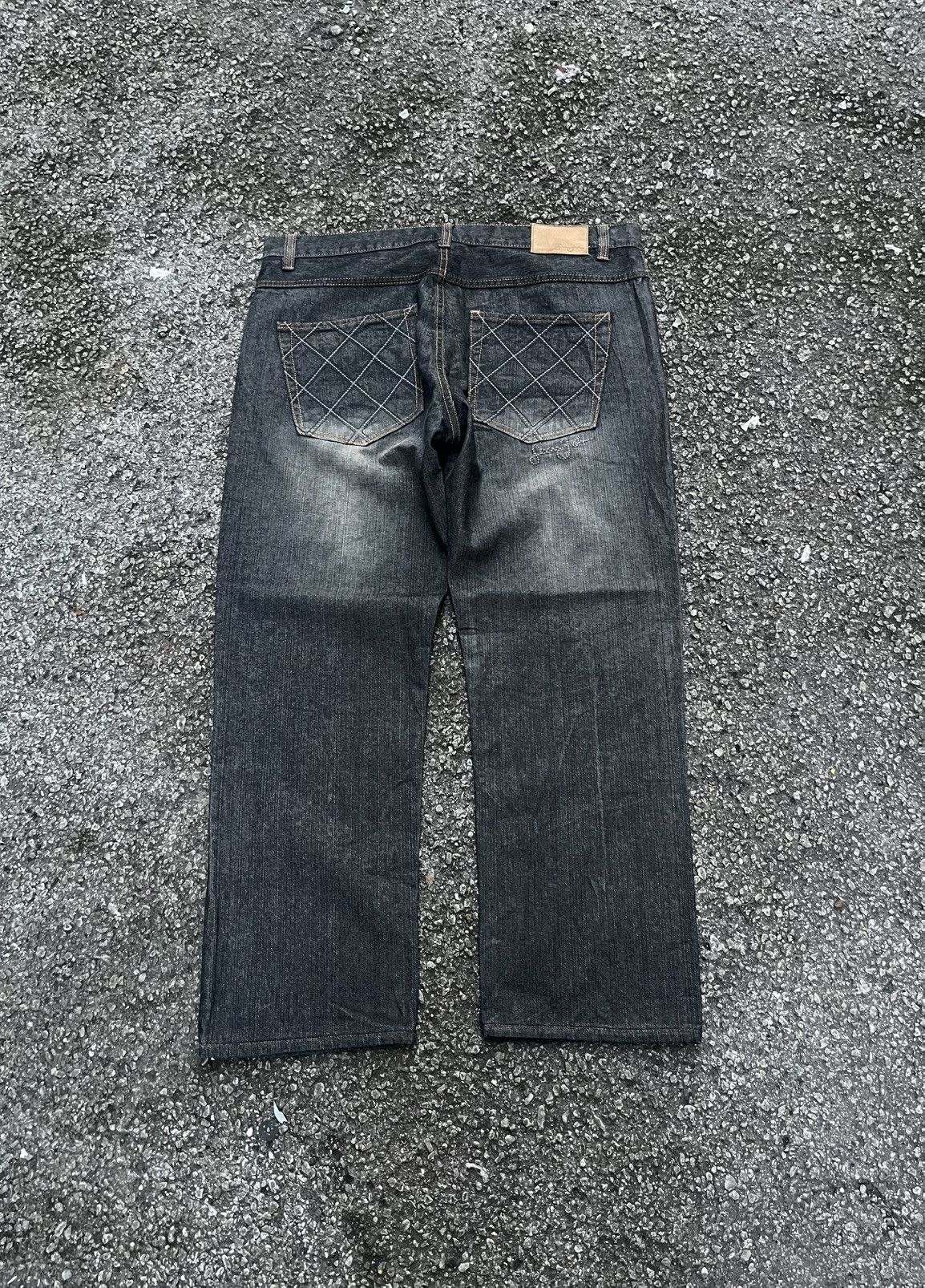 Sean John Y2K Vintage Sean John Embroidery Jeans Faded Black Denim Size US 40 / EU 56 - 10 Thumbnail