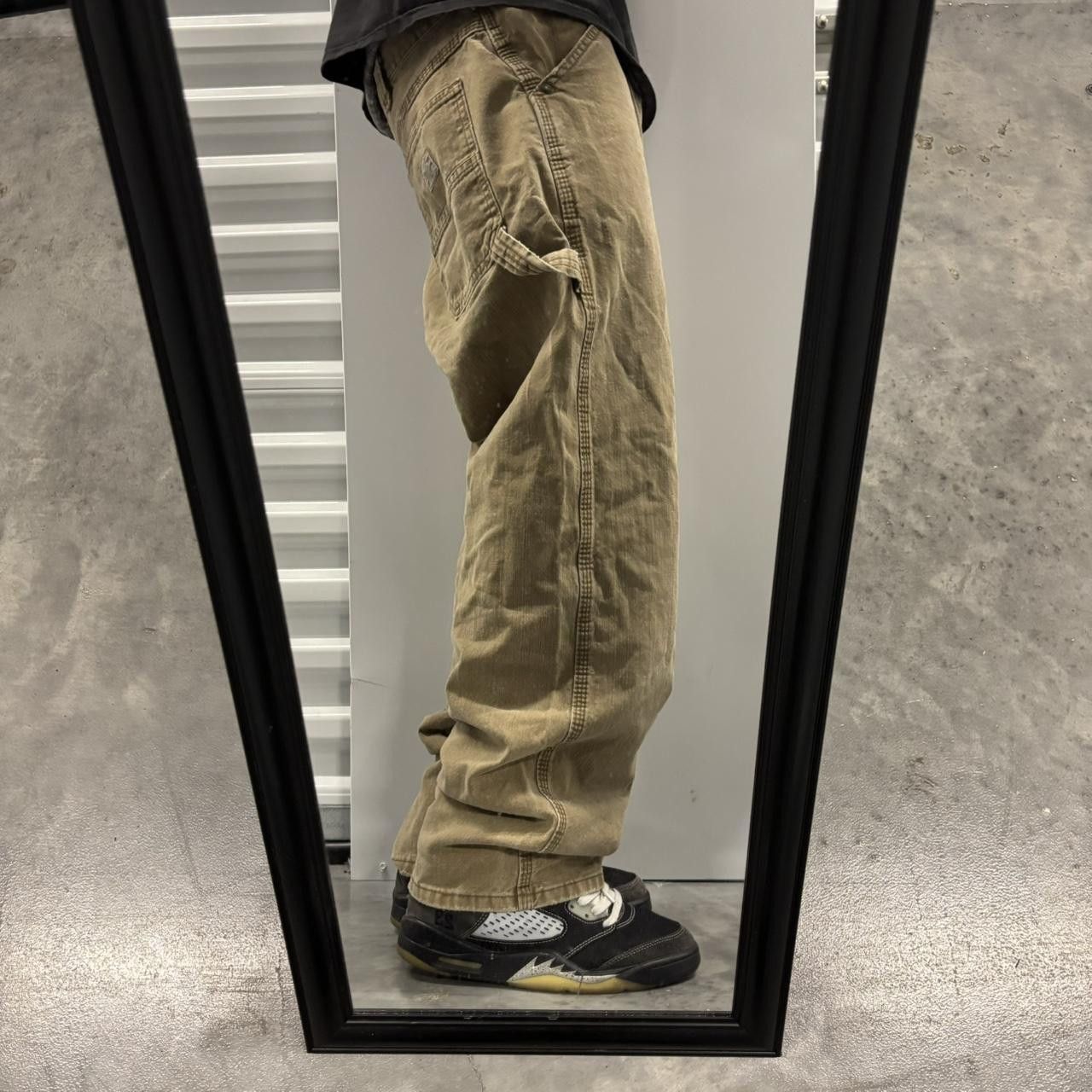 Japanese Brand × Vintage Crazy Vintage Y2K/2000s Baggy Khaki Tan Skater Workwear Carpenter Pants! Size US 32 / EU 48 - 2 Thumbnail