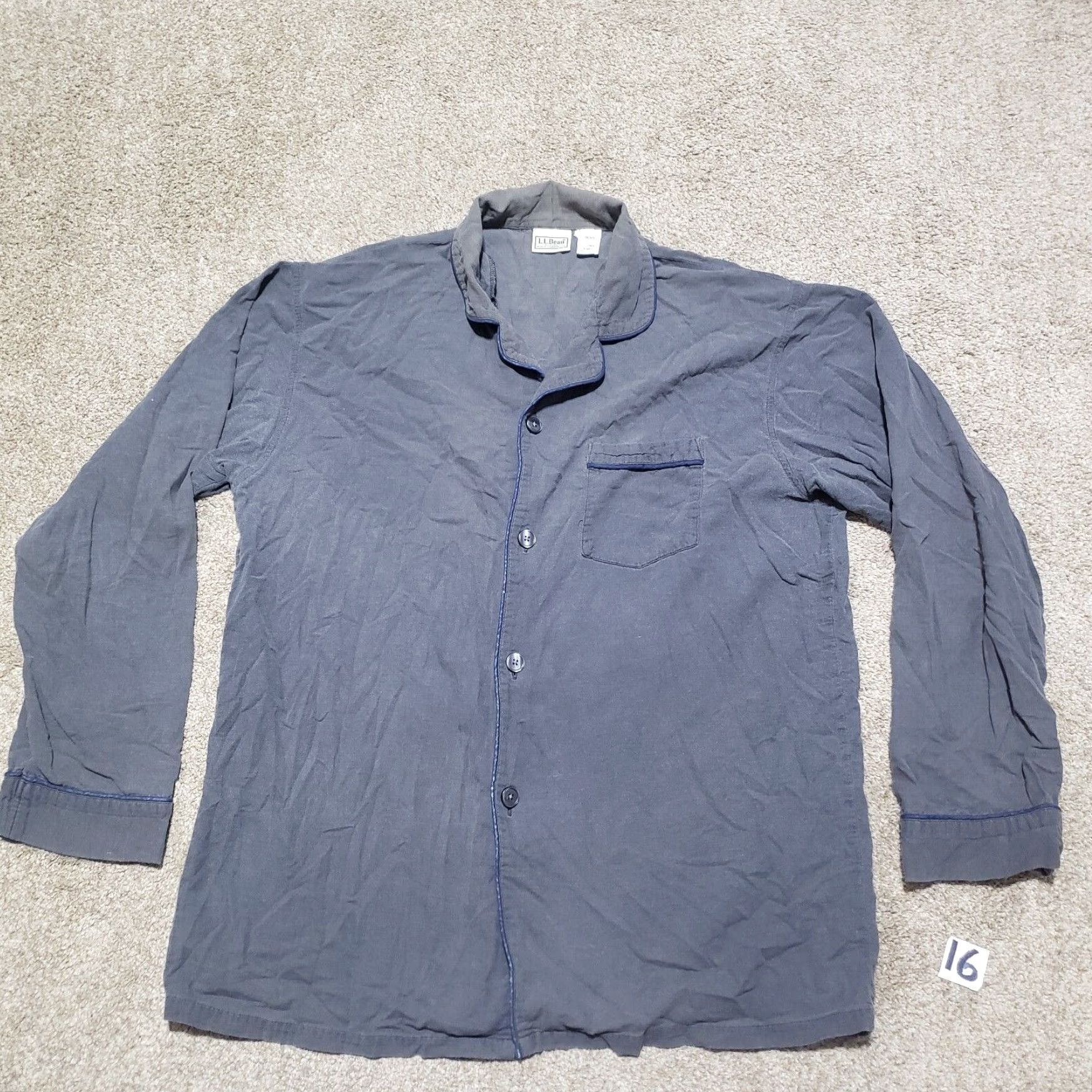 Vintage L.L. Bean Flannel Shirt Gray Chamois Cloth Button Up Men's Large Tall Cotton Outdoor Size US L / EU 52-54 / 3 - 2 Thumbnail