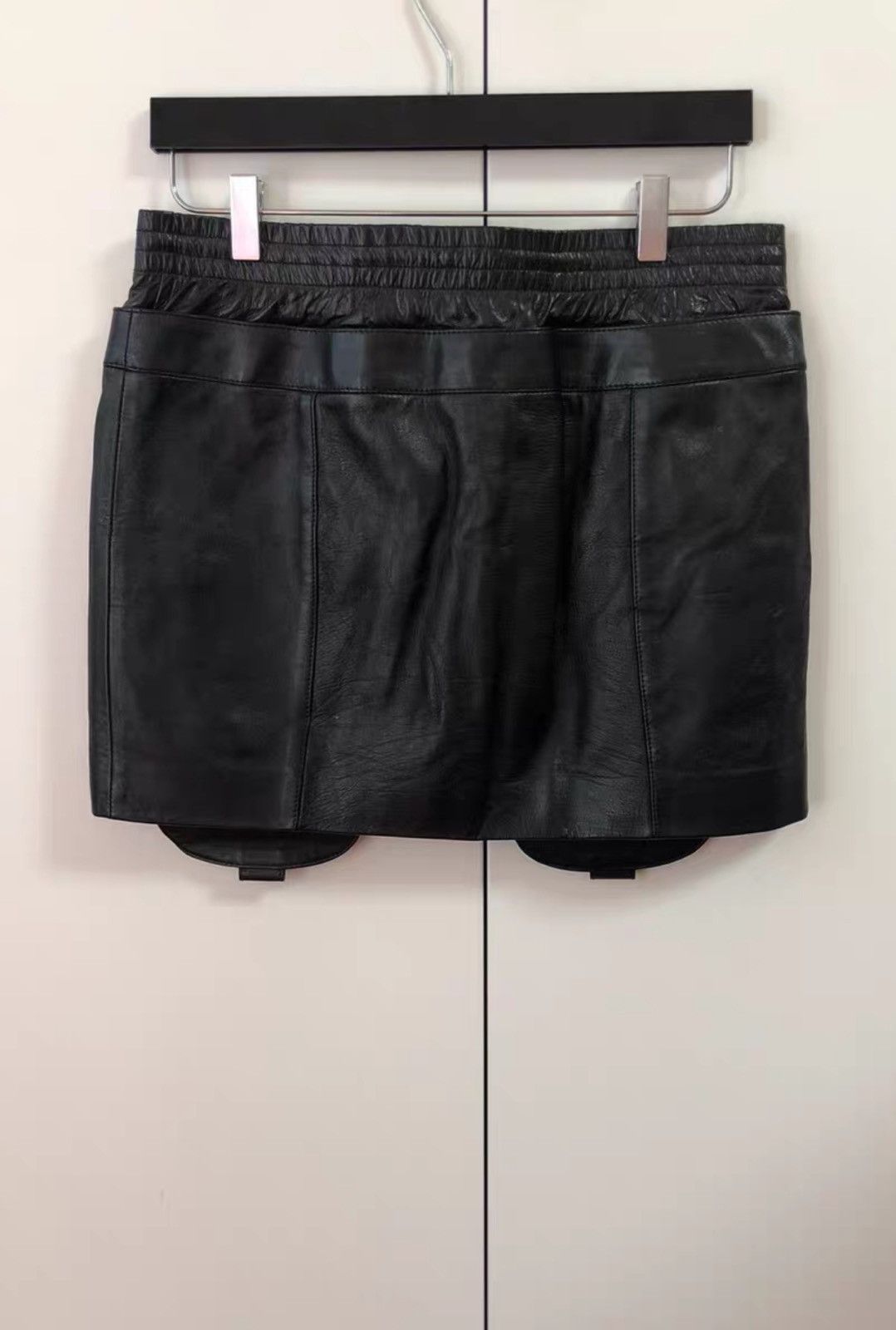 Saint Laurent Paris Saint Laurent SLP YSL Black Moto Leather Skirt Size 28" / US 6 / IT 42 - 2 Thumbnail