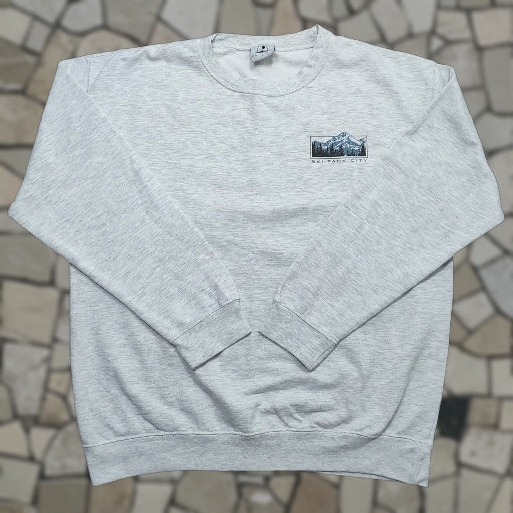 Vintage VINTAGE Park City Wasatch Utah XL Sweatshirt Prairie Mountain Gray Long Sleeve Pullover Graphic Print All Seasons Unisex Adults” Size US XL / EU 56 / 4 - 1 Thumbnail