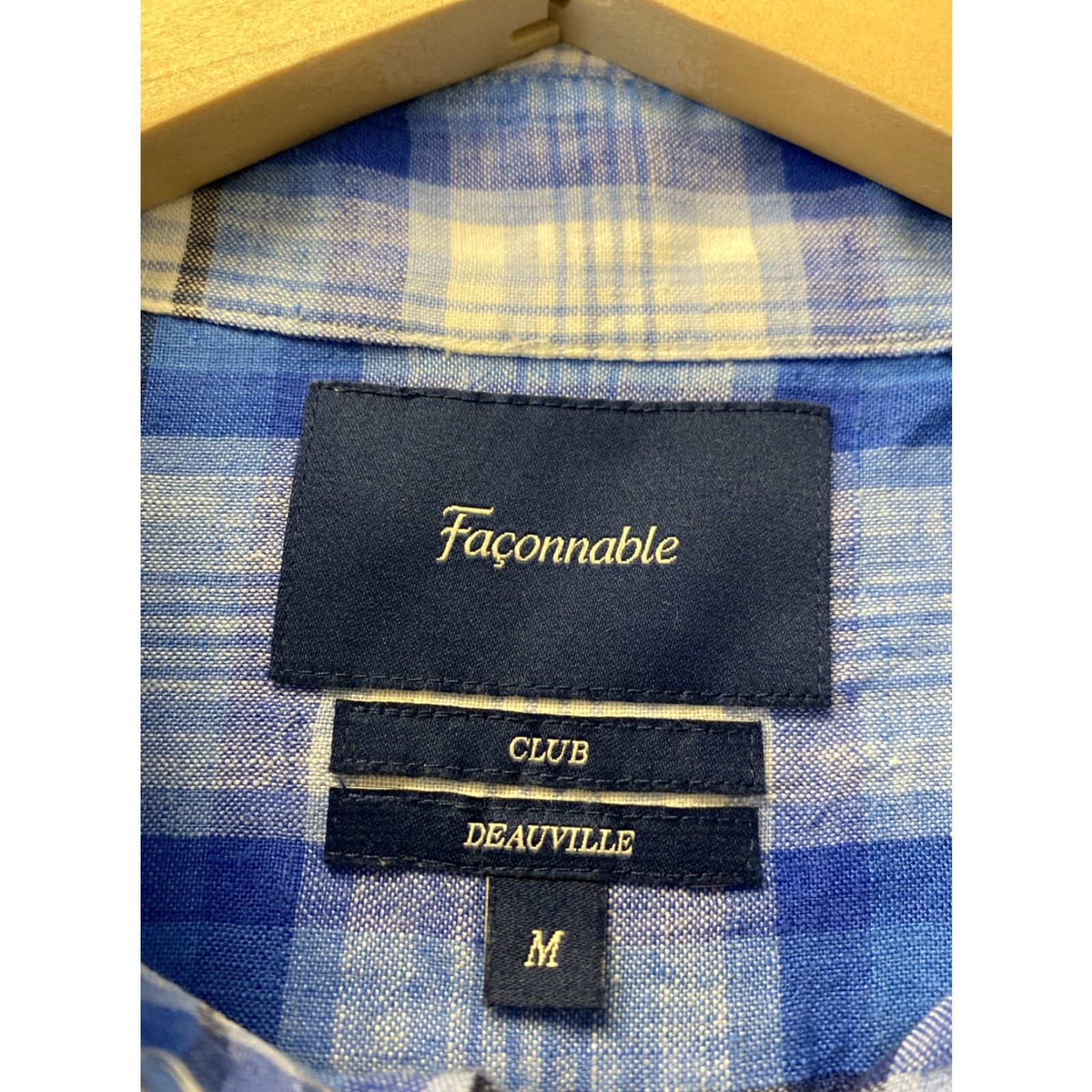 Faconnable Façonnable 100% Linen Button-Up Shirt Men's M Classic Blue Long Sleeve Casual Business Designer Size US M / EU 48-50 / 2 - 4 Thumbnail