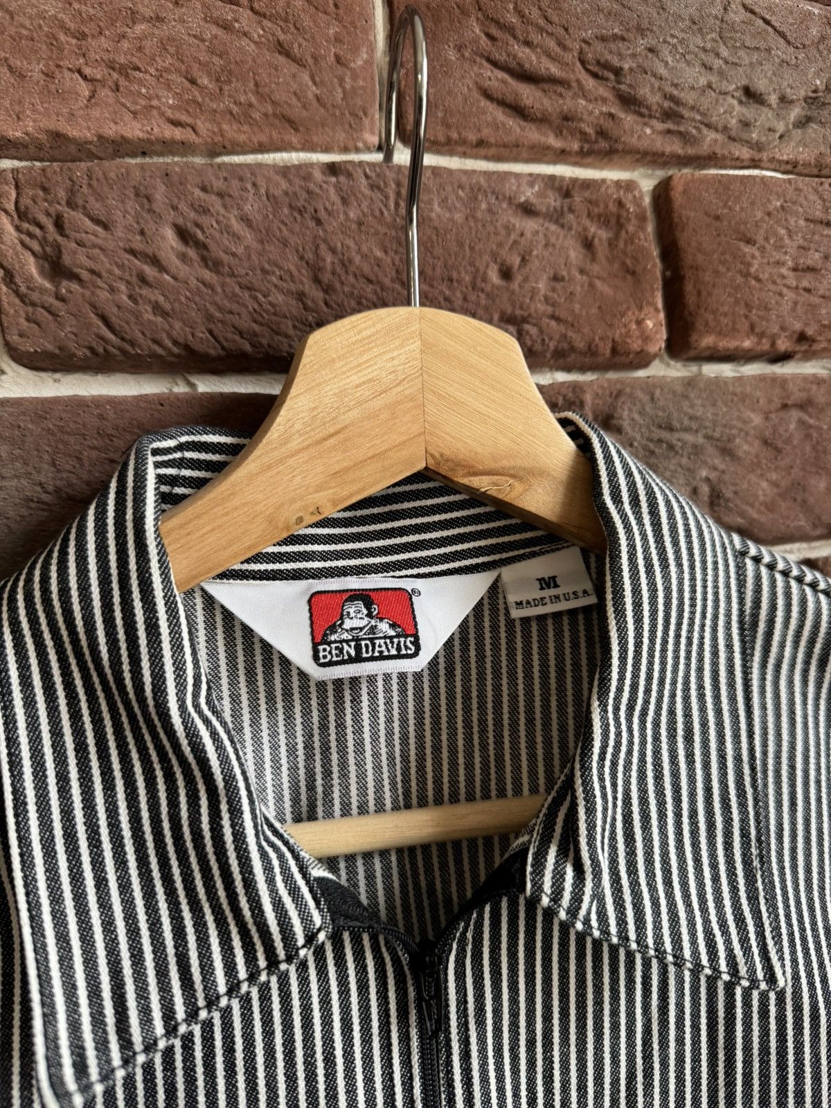 Ben Davis VINTAGE Ben Davis Work Shirt Stripe 1/4 Zip USA Mens 80s Size US M / EU 48-50 / 2 - 4 Thumbnail