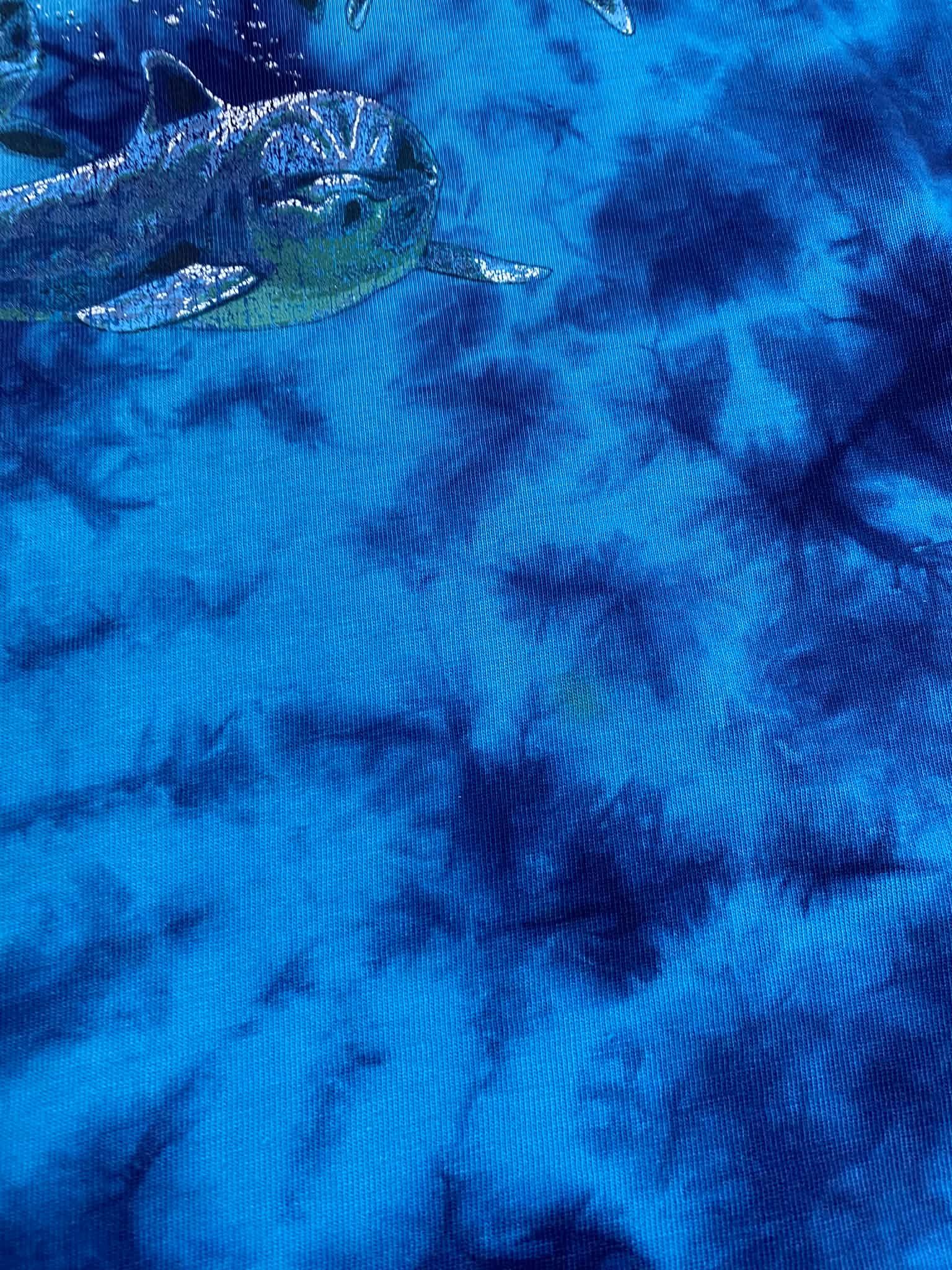 Vintage Vintage Blue Tie-dye T-shirt Bottlenose Dolphins Distressed Size US XXL / EU 58 / 5 - 18 Thumbnail