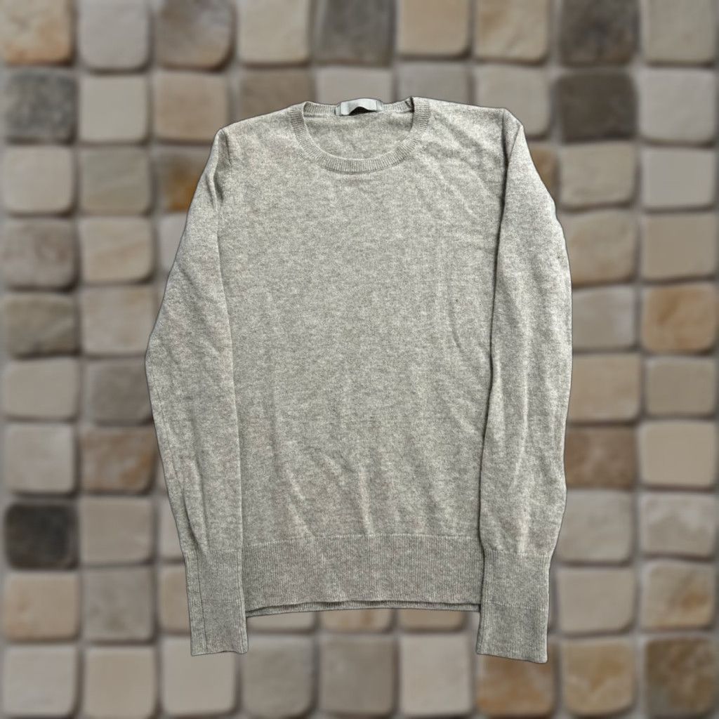 Everlane Everlane The Classic Sweater Womens XXS Beige Cashmere Knit Ribbed Hem Crew Neck Pullover Knit Shirt Mens? Size XXS / US 00 / IT 34 - 1 Thumbnail